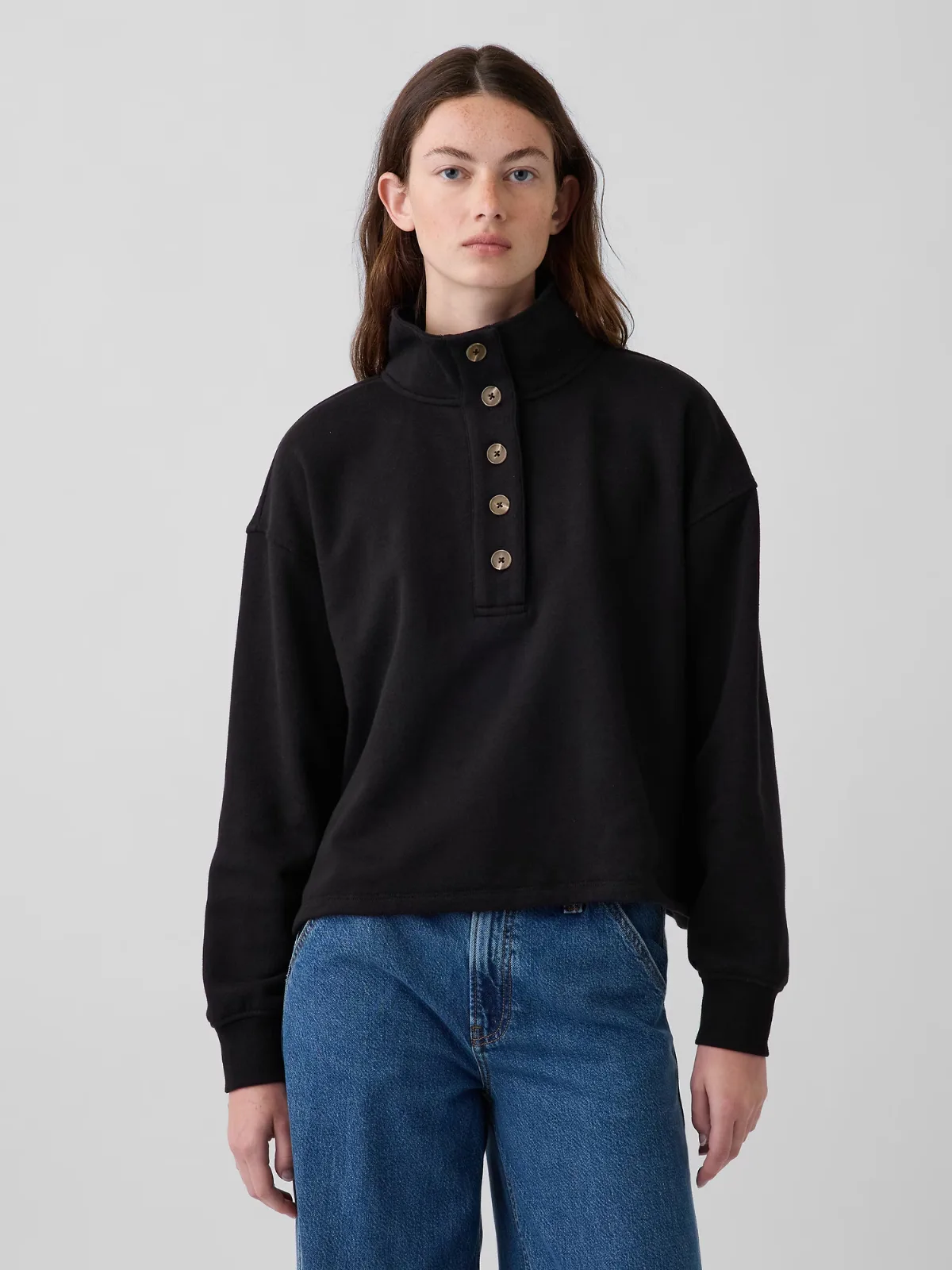 VintageSoft Oversized Henley Pullover by Gap