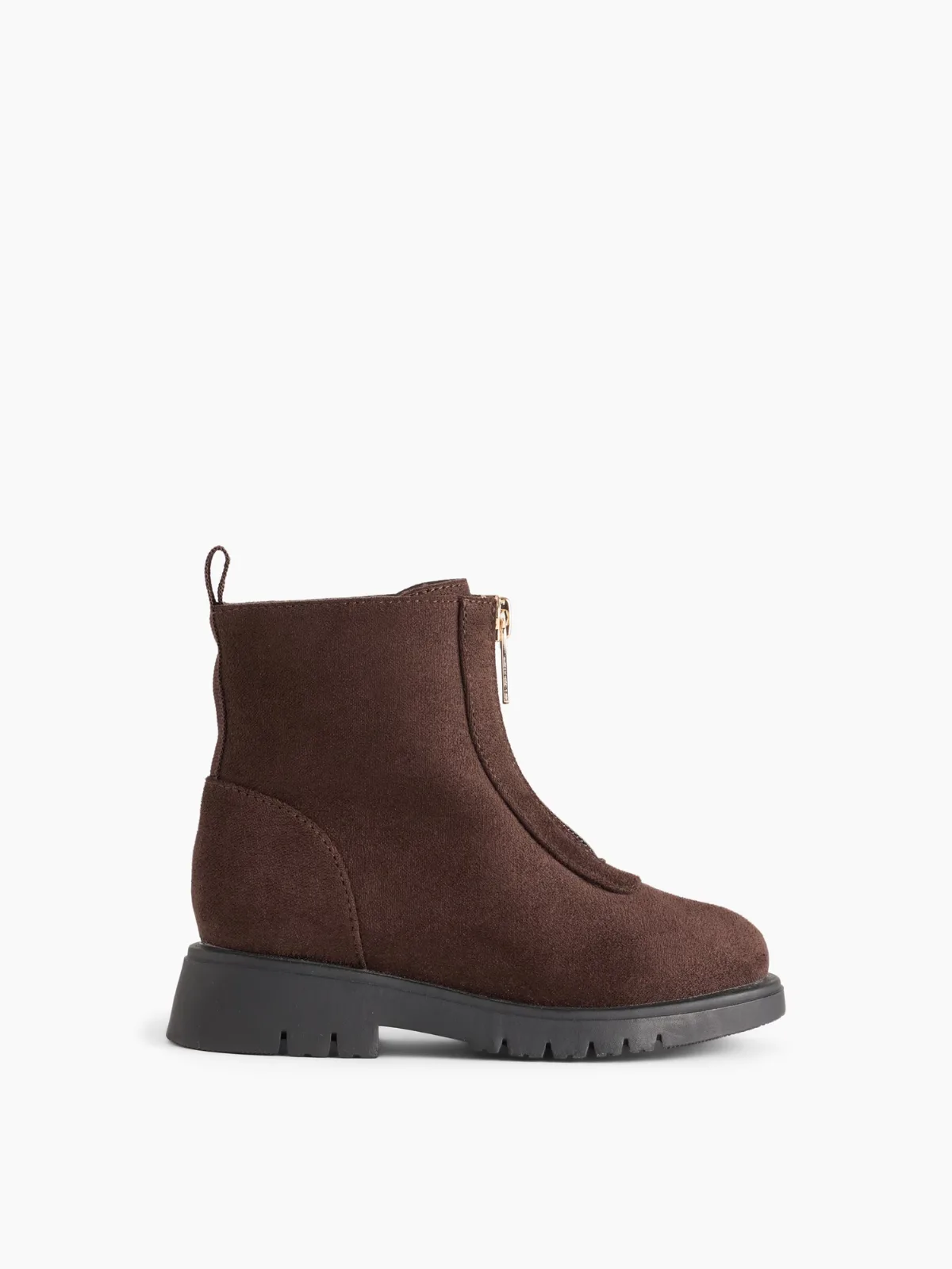 Vegan Suede Zip-Front Boots by Gap