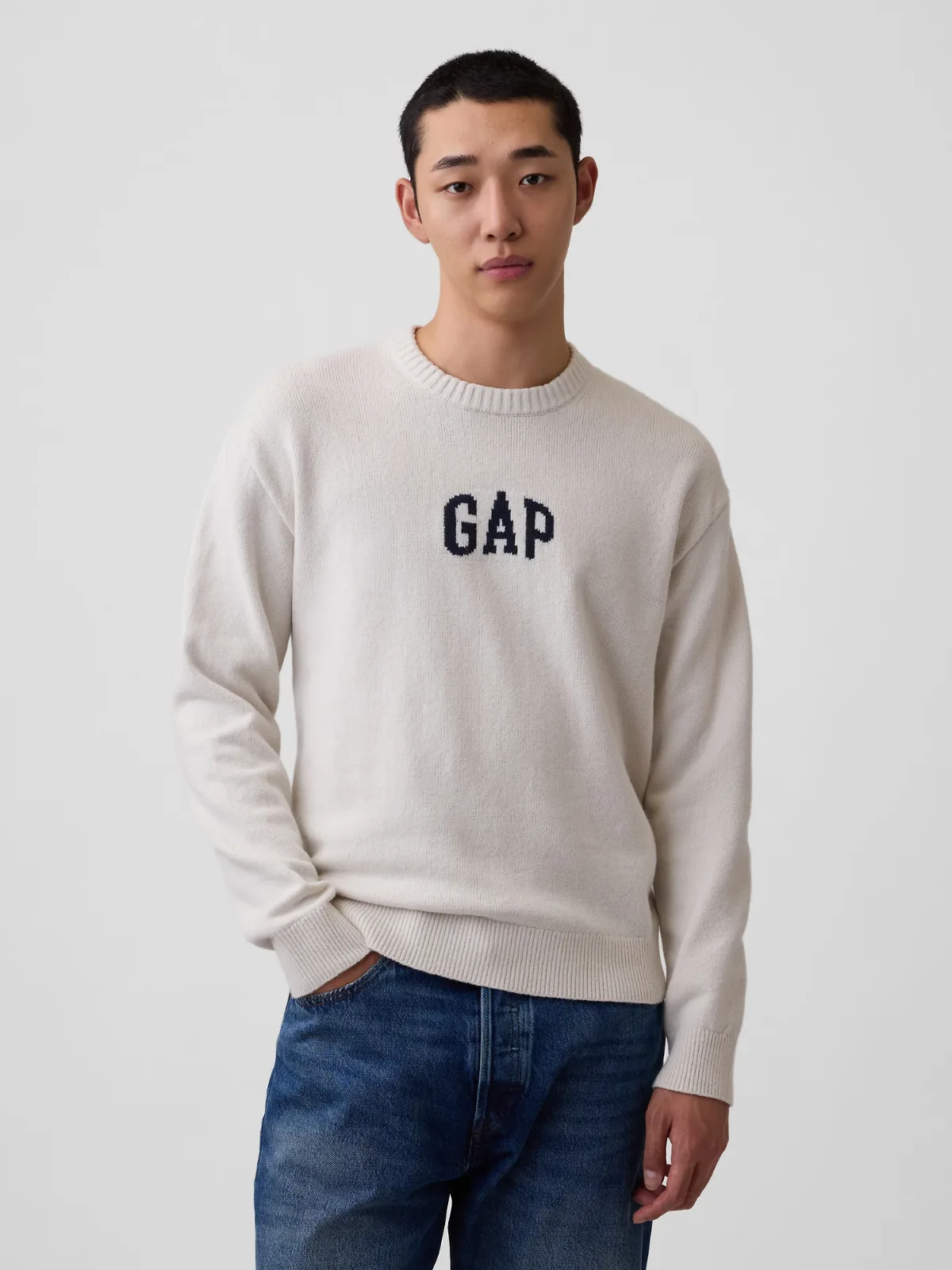 CashSoft Relaxed Logo Sweater by Gap