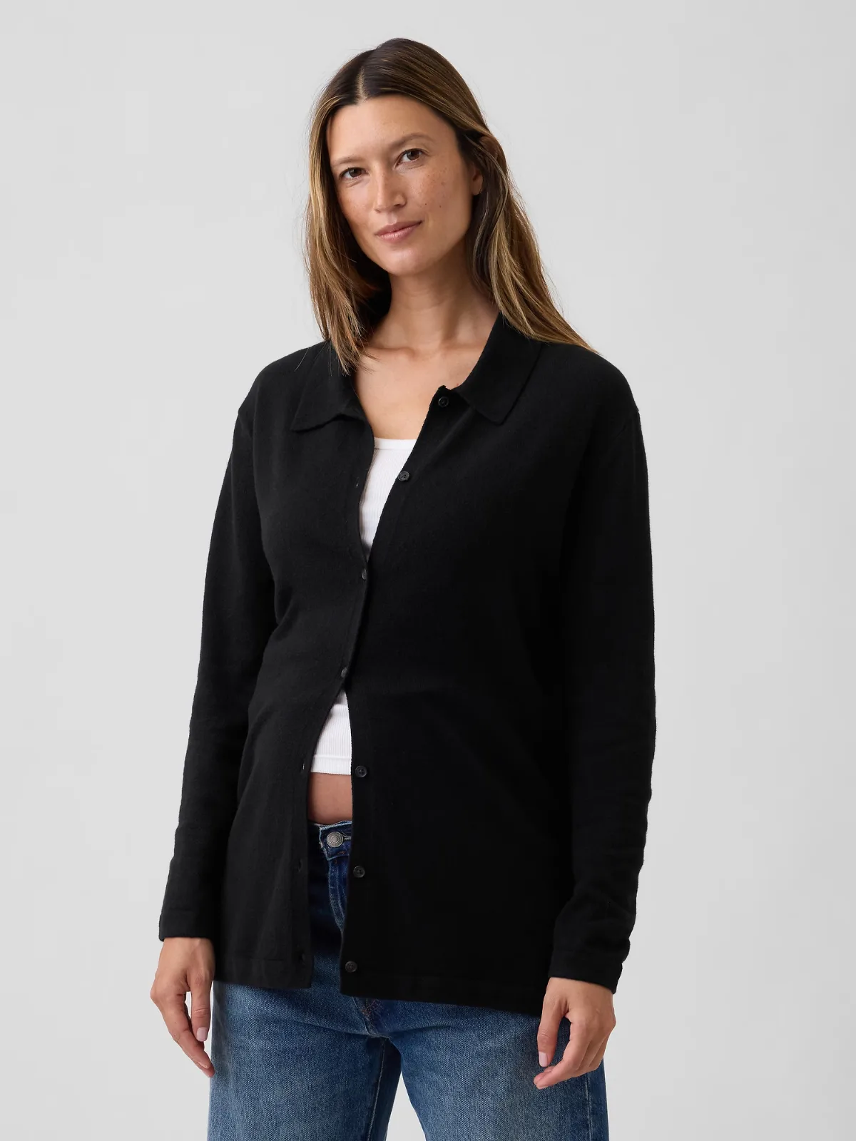 CashSoft Polo Shirt Cardigan