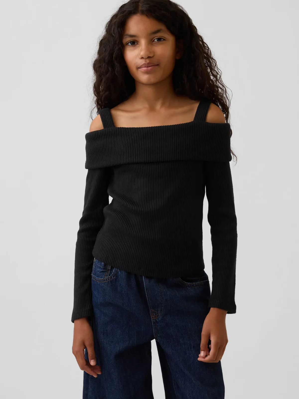 Off-Shoulder Rib Sweater Top by Gap