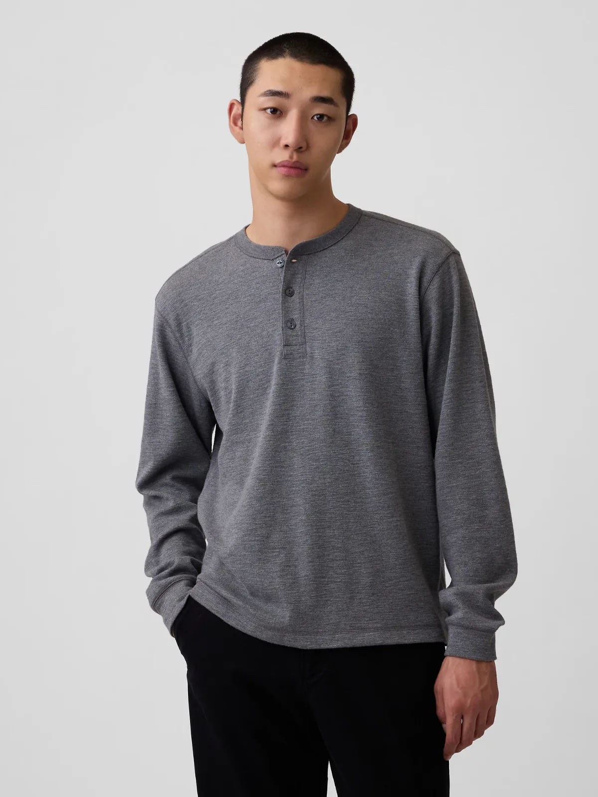 Relaxed Henley T-Shirt by Gap