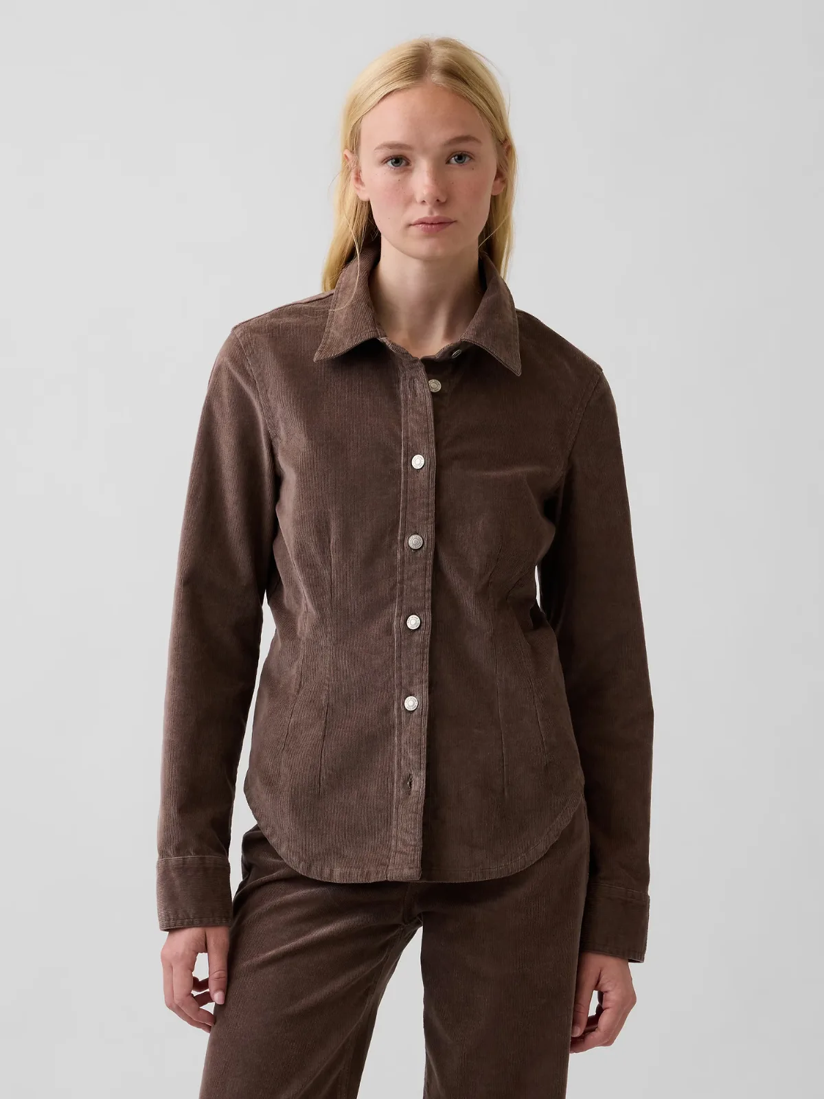 Corduroy Fitted Shirt by Gap