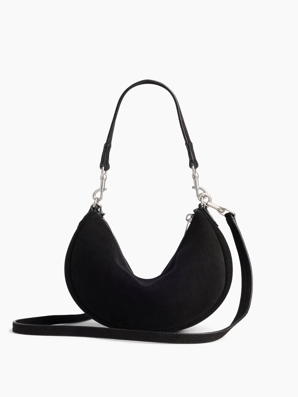 Small Vegan Suede Crescent Crossbody by Gap
