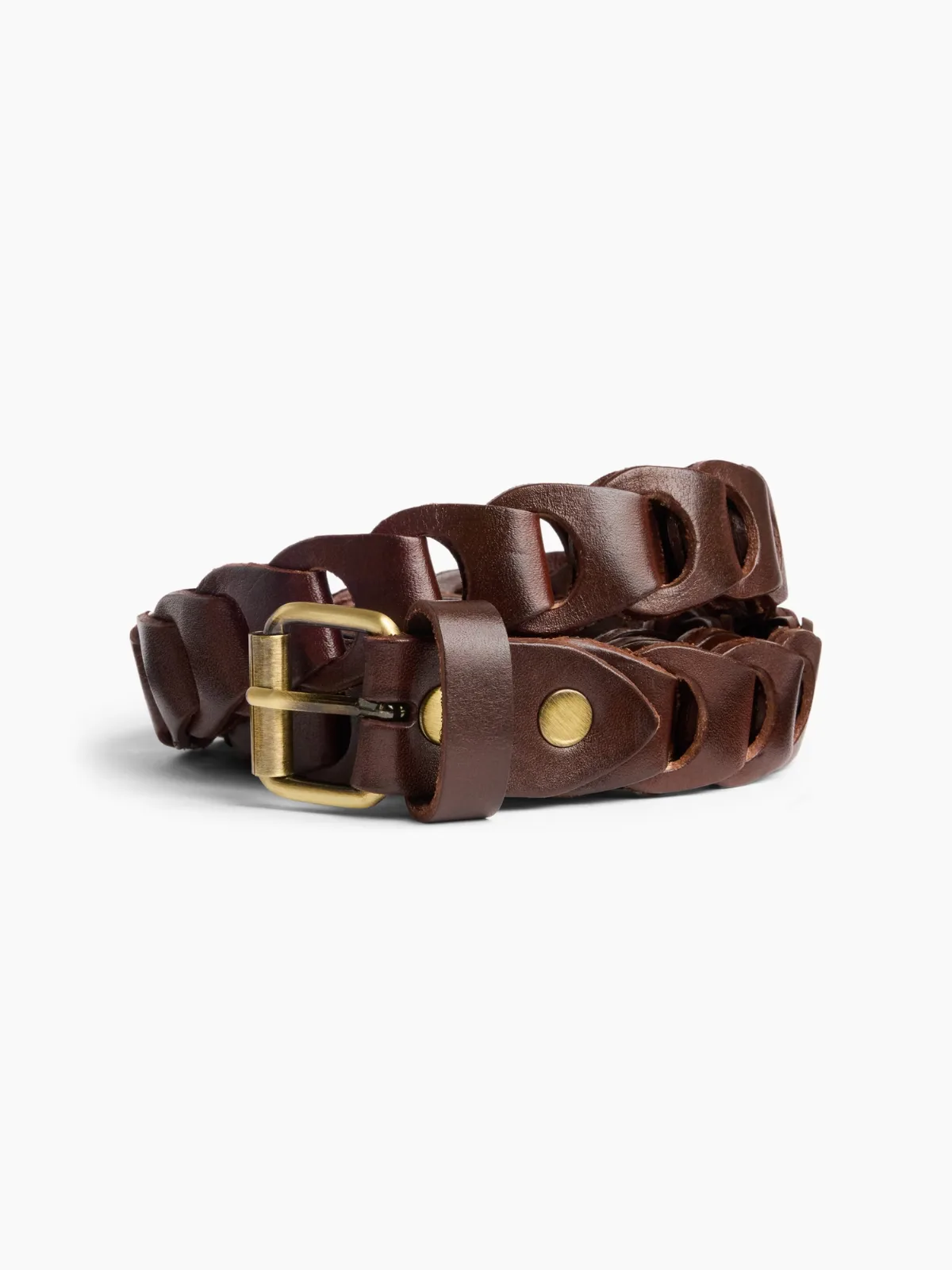 100% Leather Braided Belt by Gap