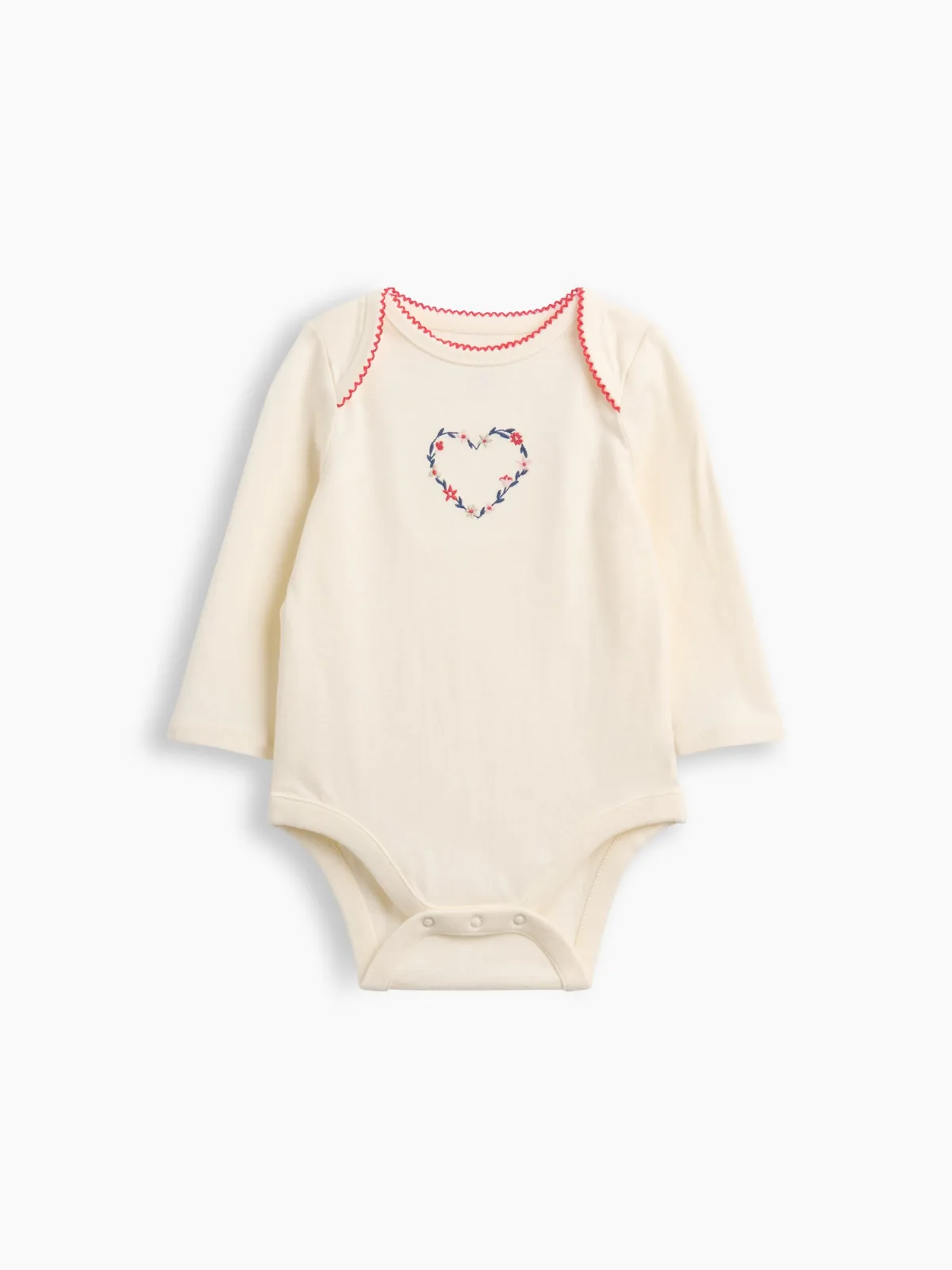 Organic Cotton Floral Heart Bodysuit by Gap