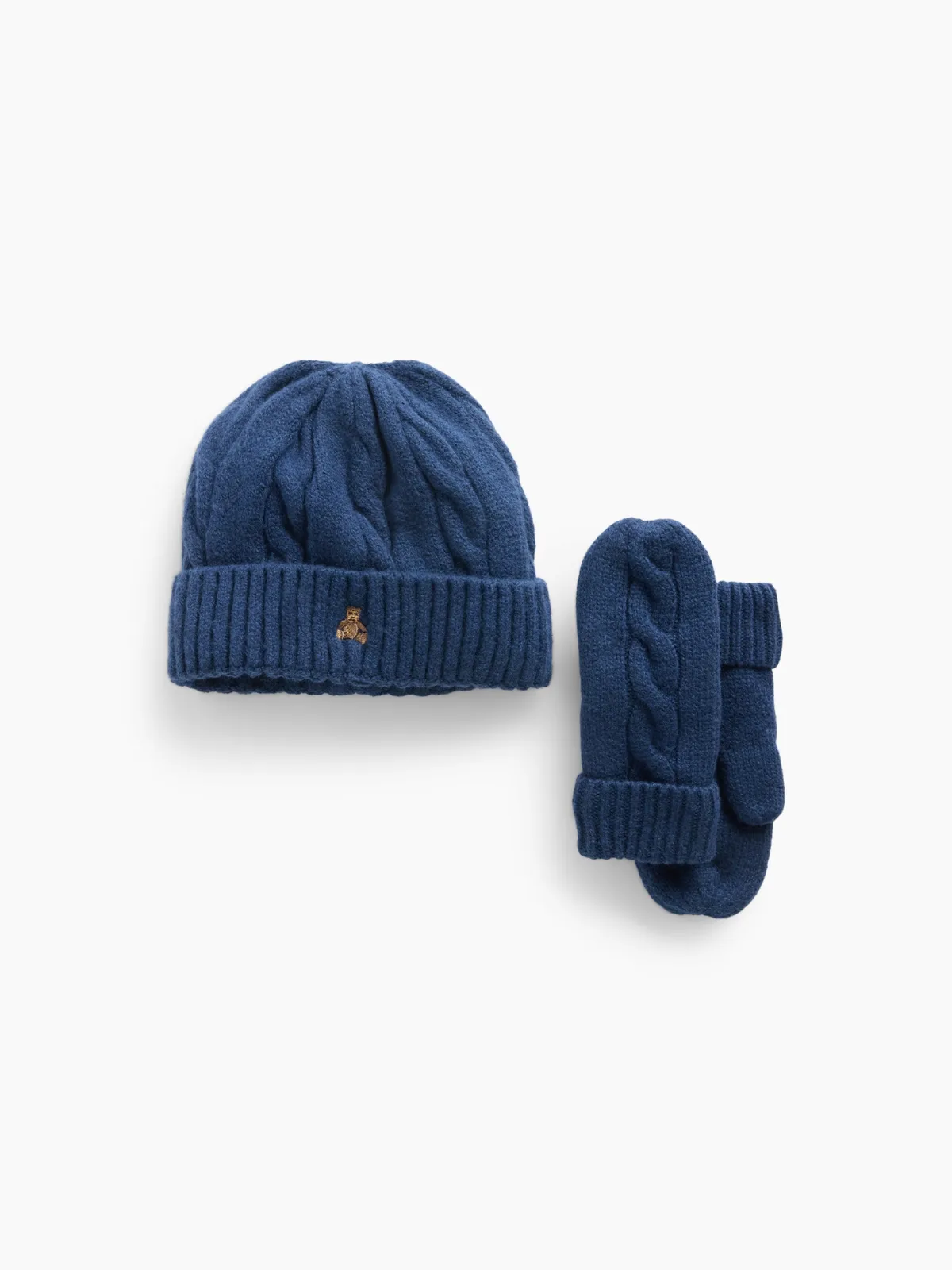 Cable-Knit Beanie & Mittens Set by Gap