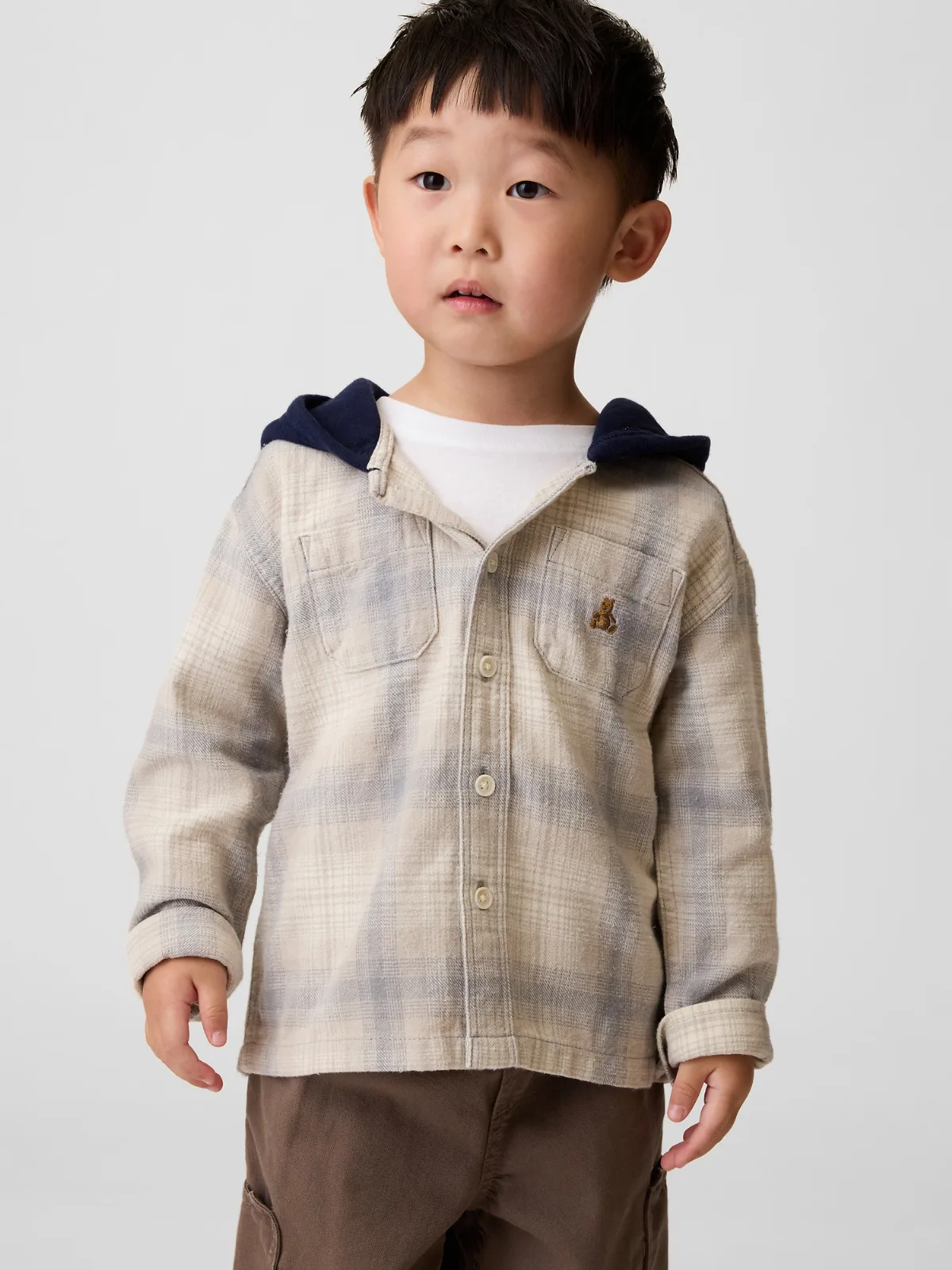 Hooded Flannel Shirt by Gap