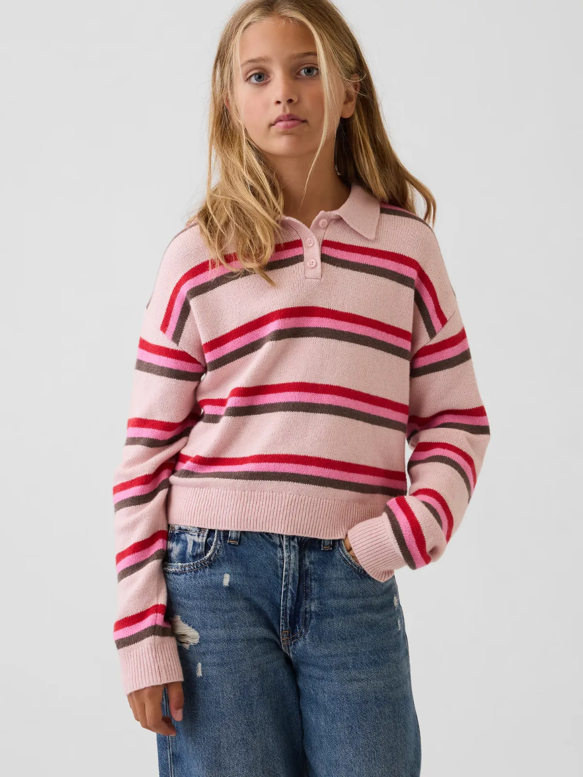 CashSoft Relaxed Polo Shirt Sweater by Gap