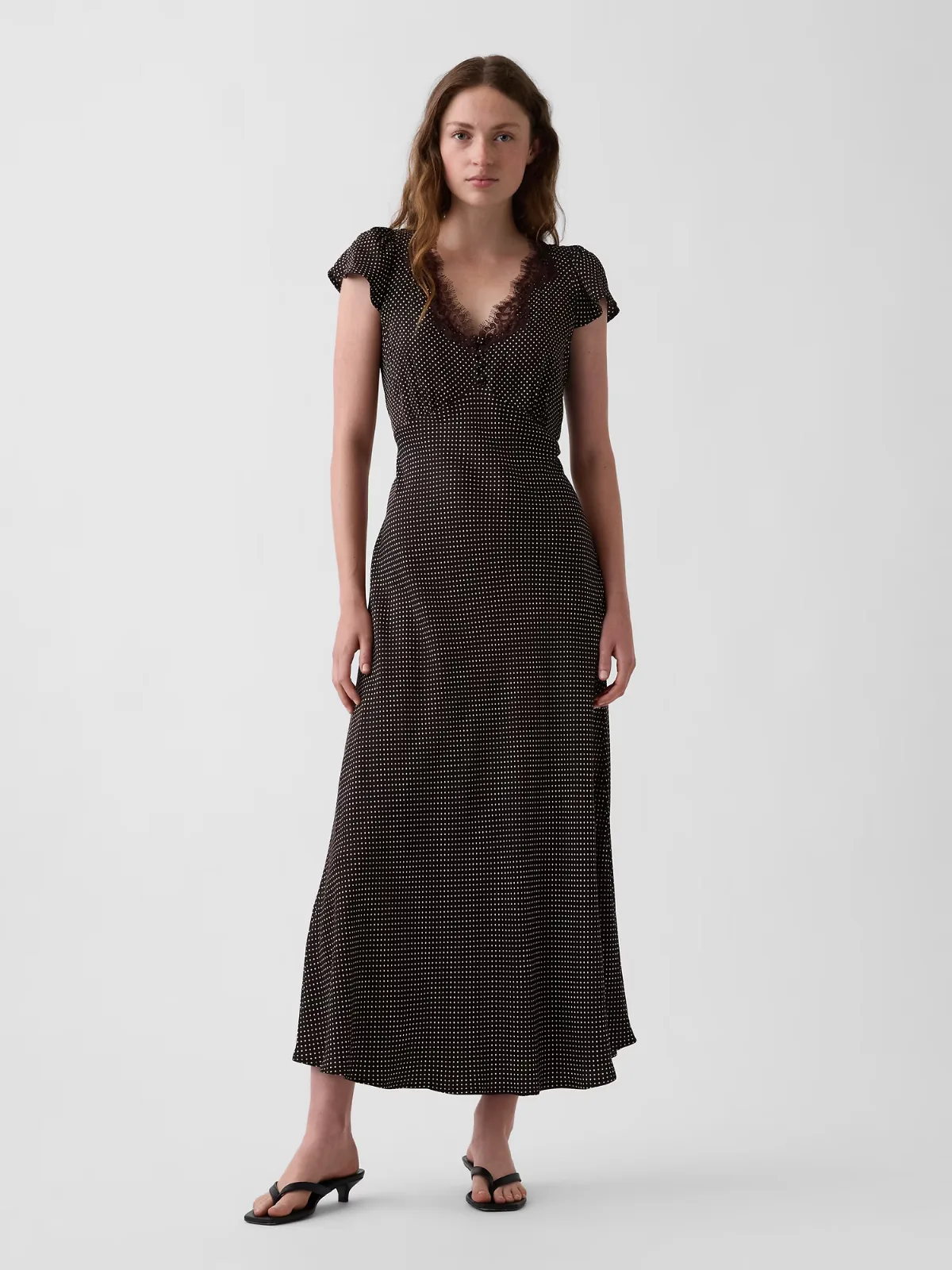 Lace V-Neck Maxi Dress by Gap