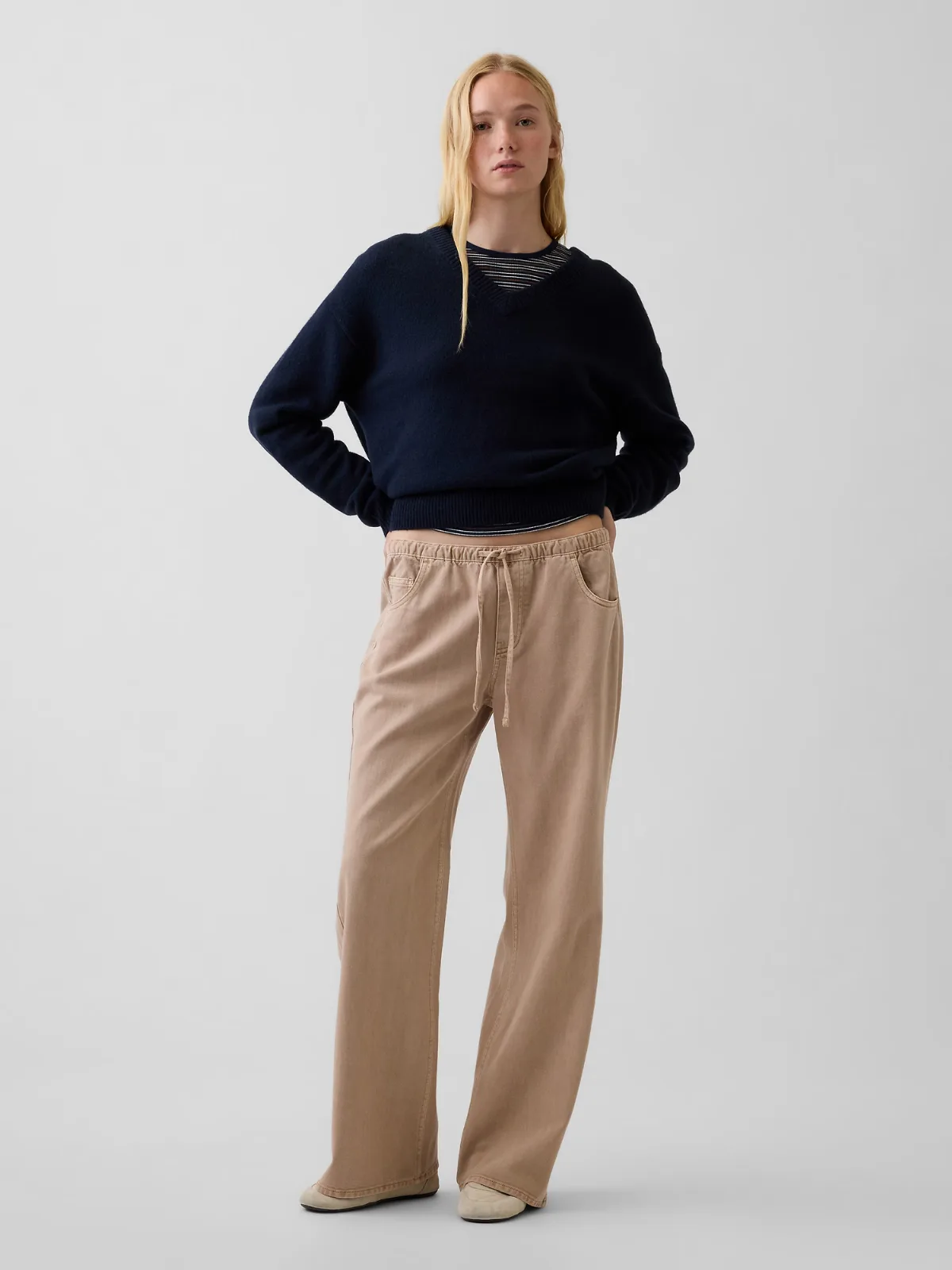 Low Rise Easy Baggy Flare Pants by Gap