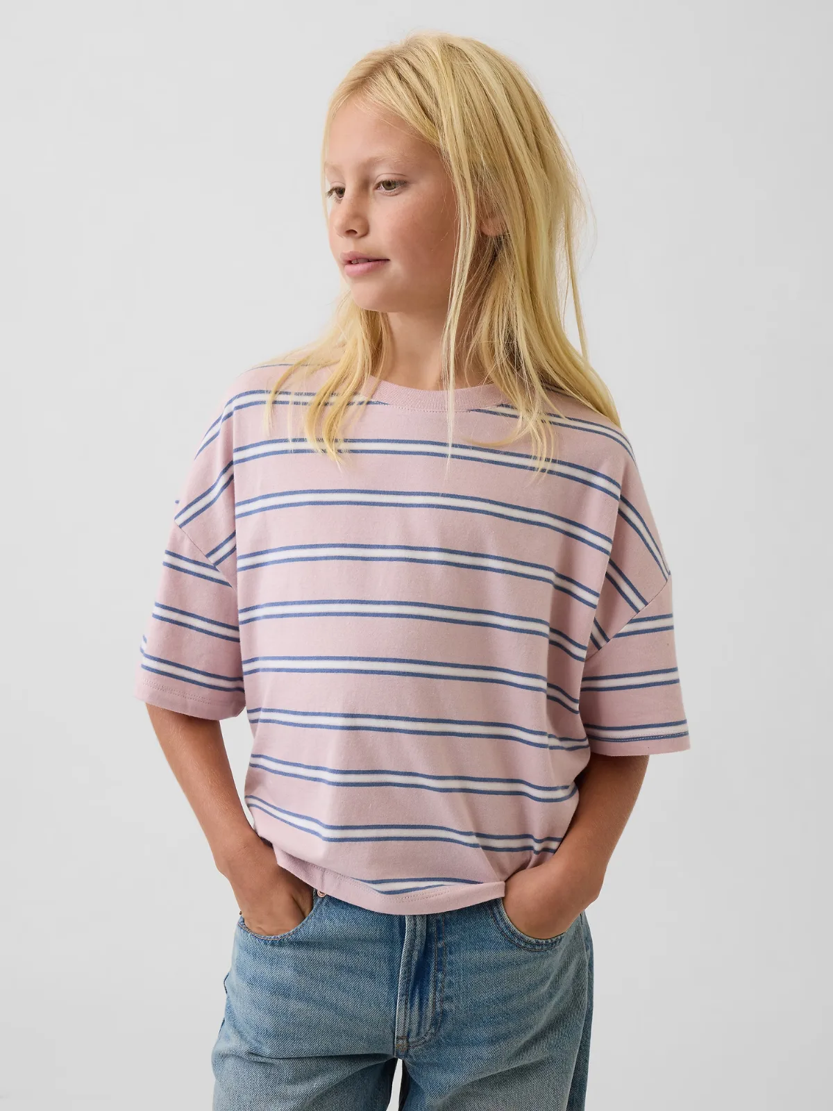 Oversized Boxy Stripe T-Shirt by Gap