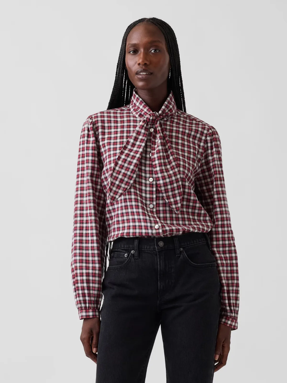 Tie-Neck Shirt by Gap