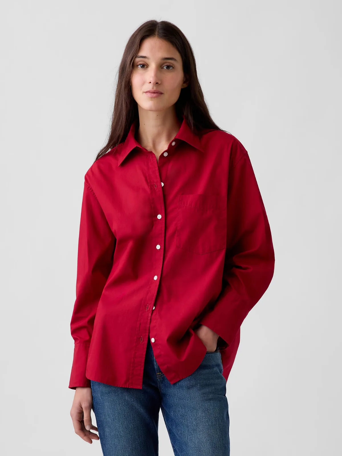 Organic Cotton Poplin Big Shirt