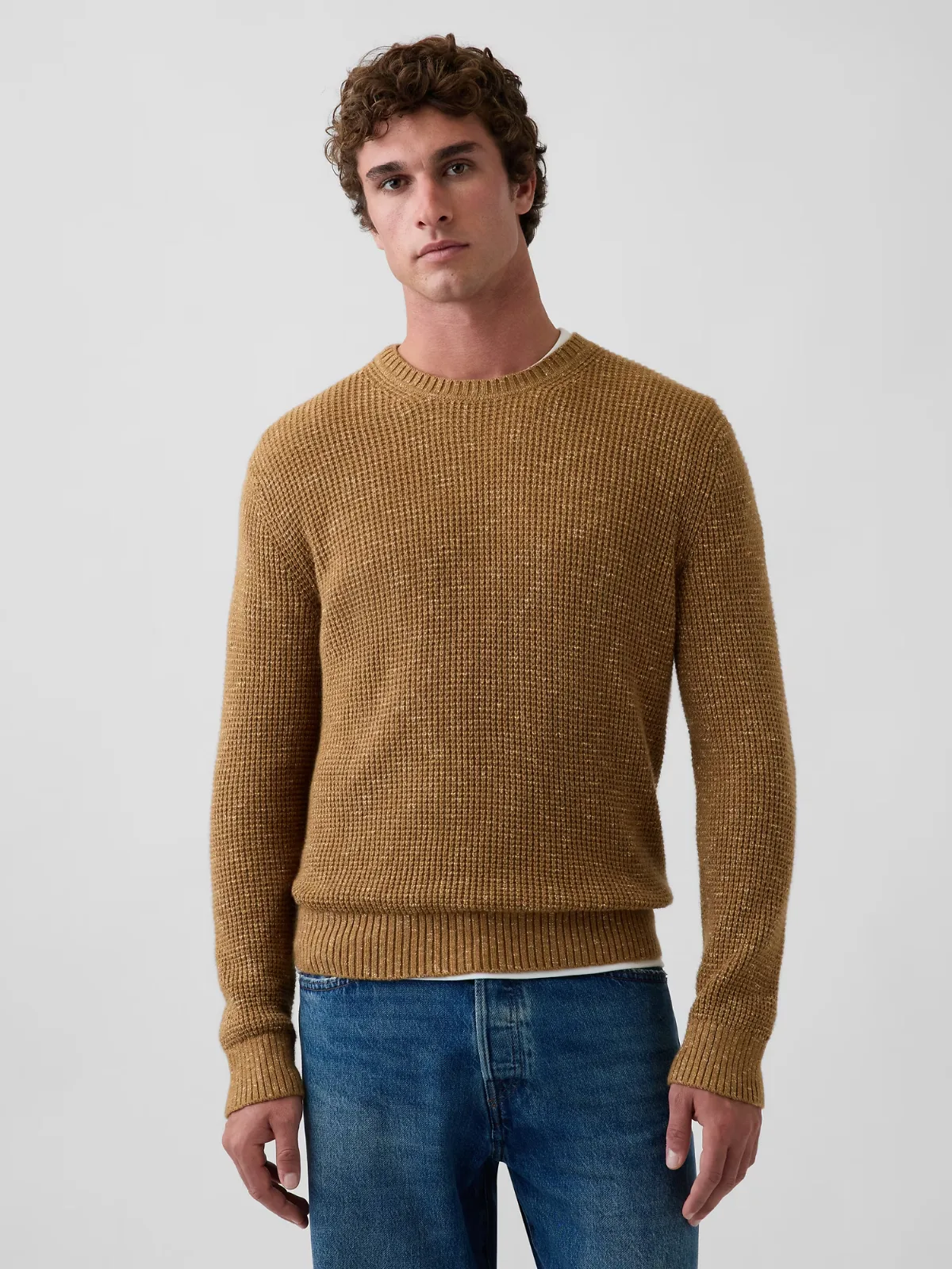 CashSoft Waffle Crew Sweater by Gap