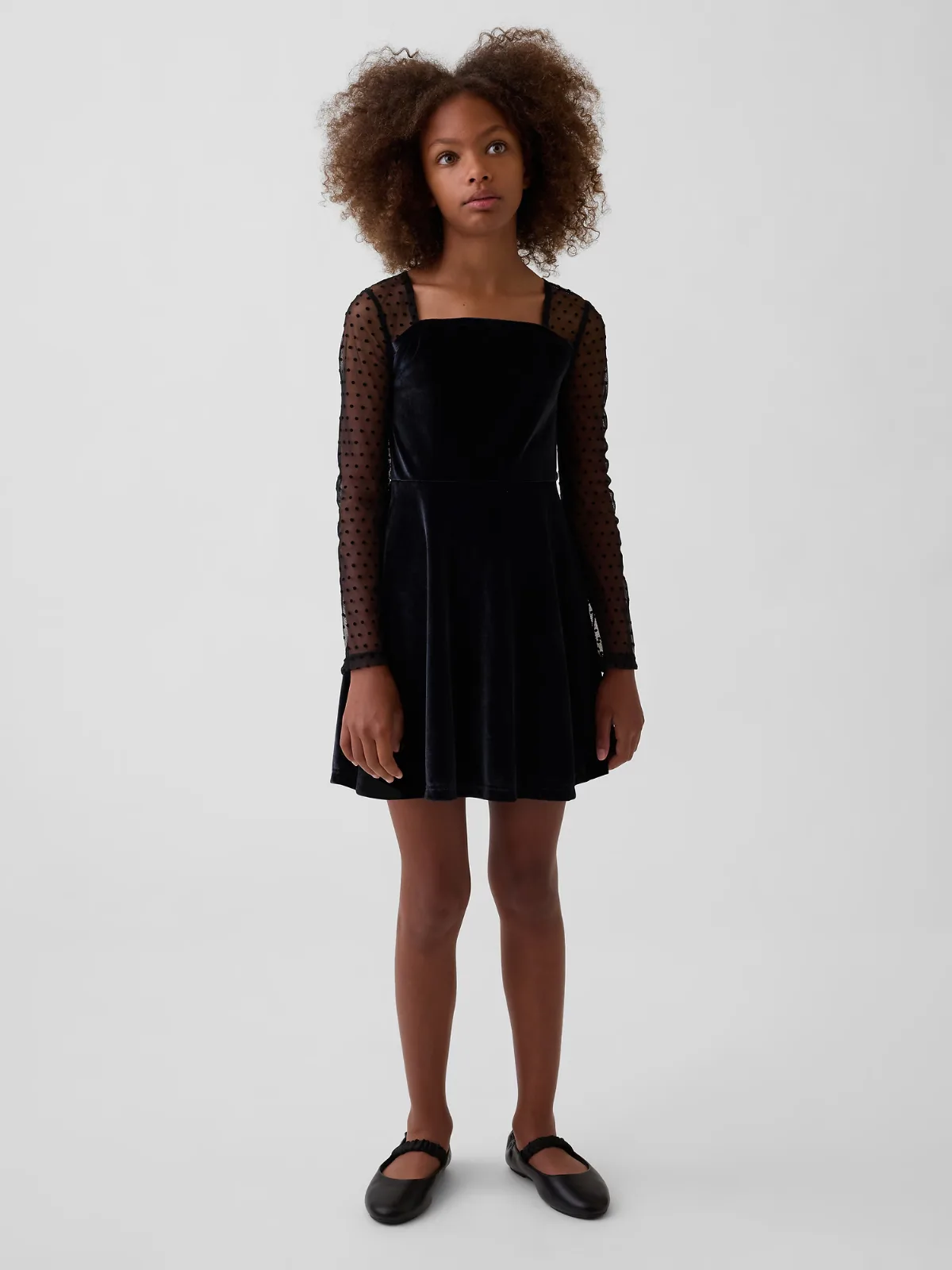 Square-Neck Mixed Media Dress by Gap