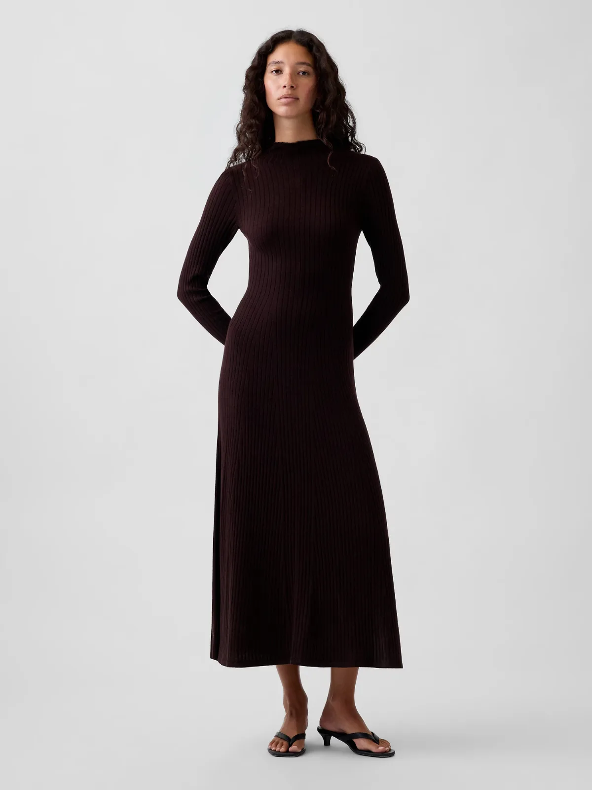Lightweight CashSoft Rib Maxi Sweater Dress