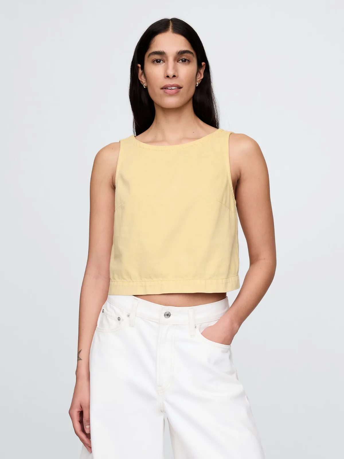 UltraSoft Denim Shell Tank Top by Gap