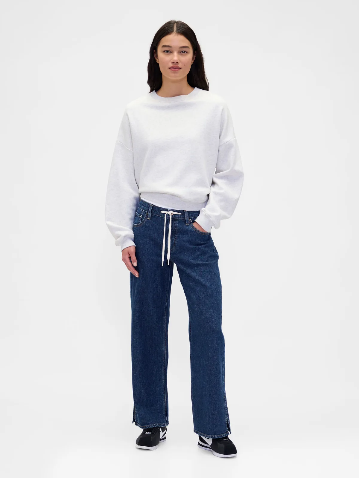 Low Rise Drawcord 90s Loose Jeans by Gap