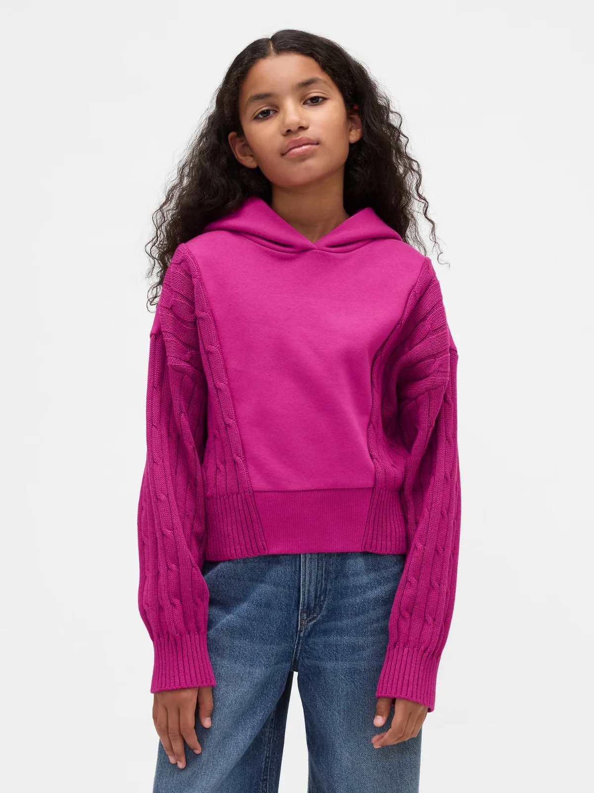VintageSoft Mixed Media Hoodie by Gap