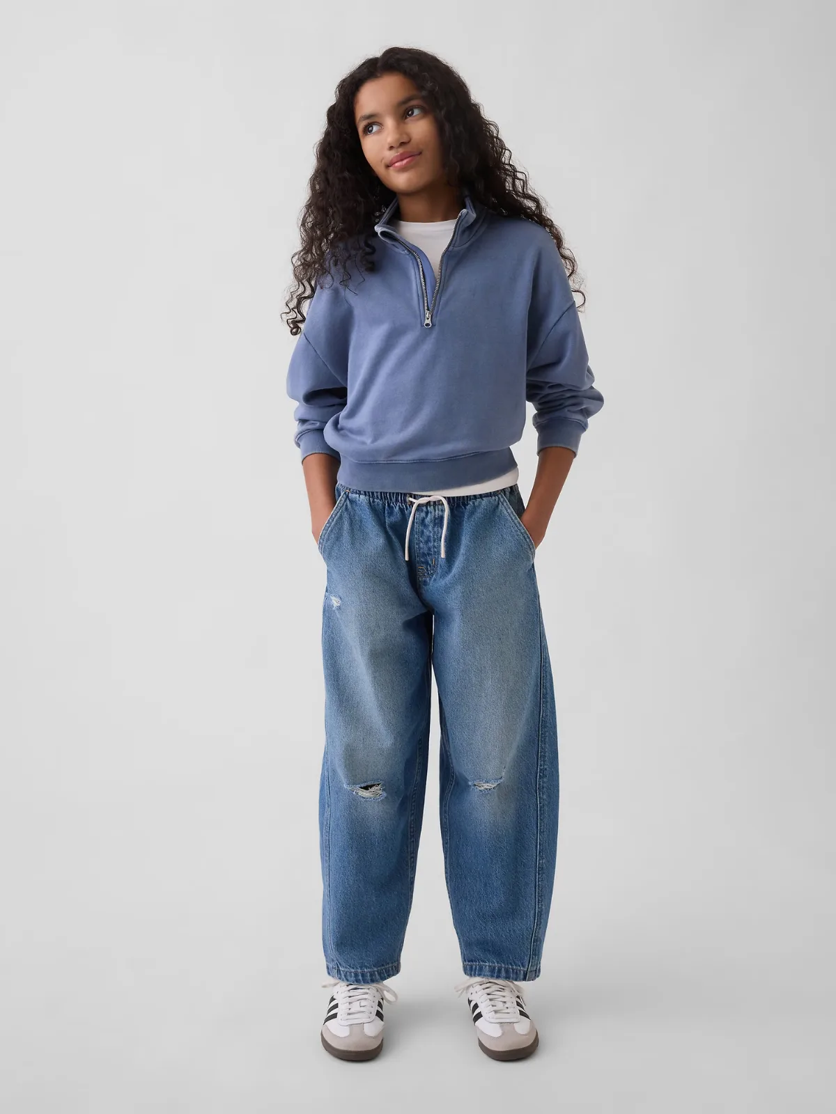 High Rise Easy Barrel Jeans by Gap