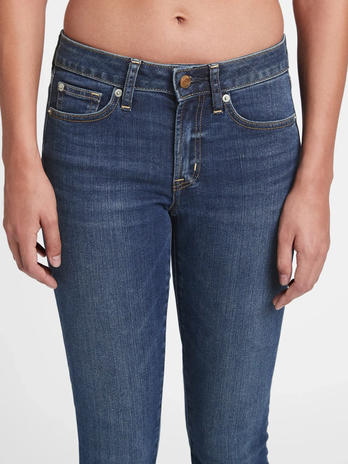 Mid Rise Curvy True Skinny Jeans by Gap