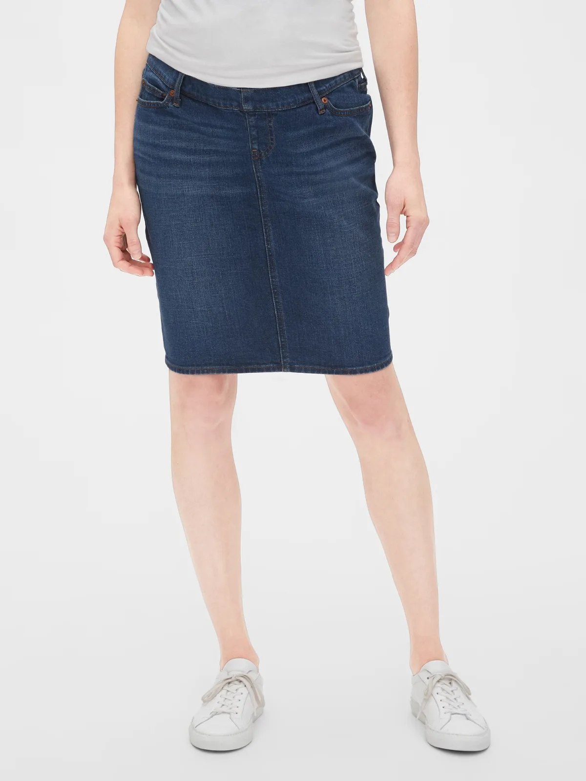 Maternity Full Panel Denim Skirt by Gap