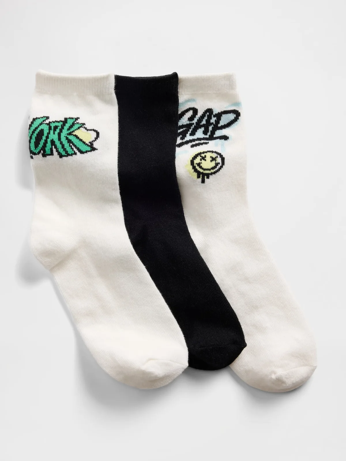 Graphic Logo Crew Socks (3-Pack) by Gap