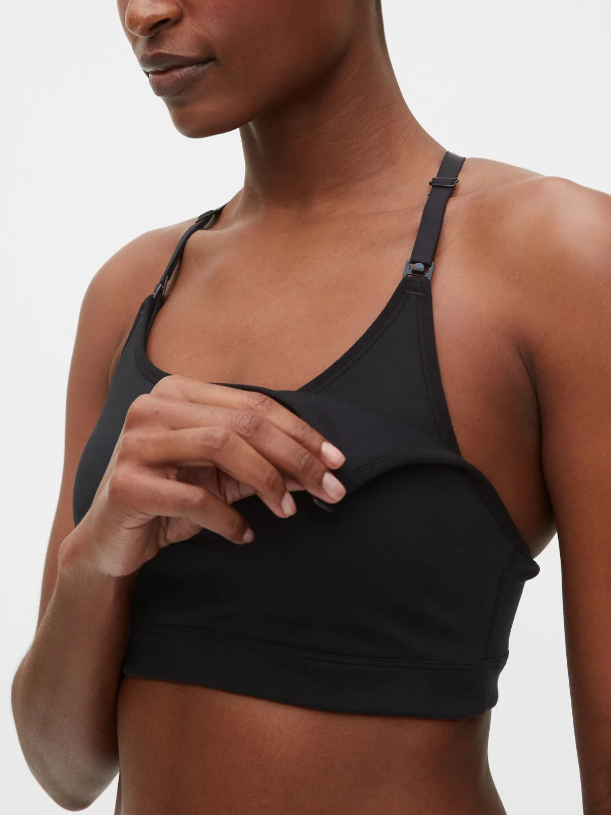 Maternity Blackout GapFit Low Impact Sports Bra by Gap