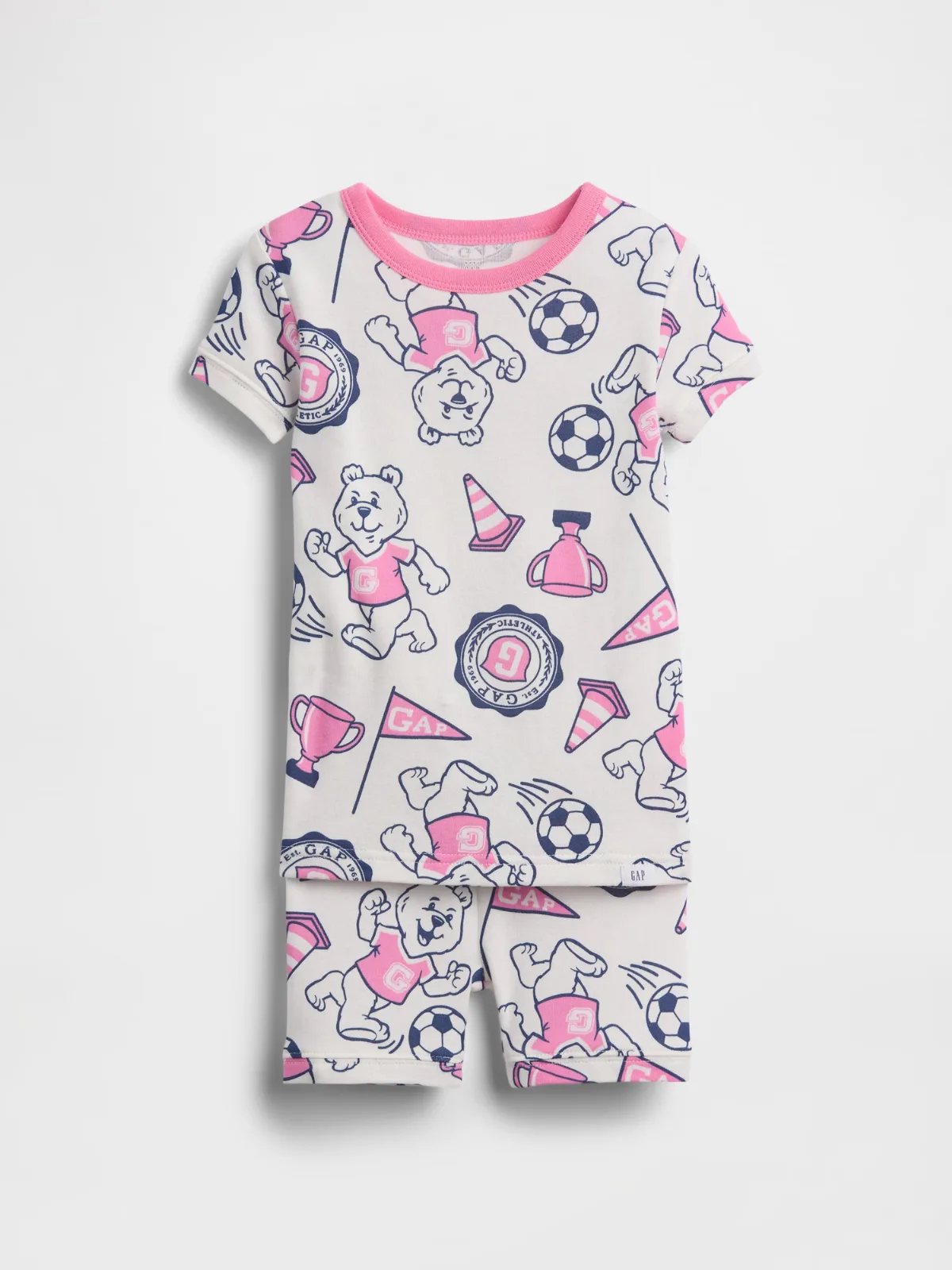 Organic Brushed Cotton Bear Logo PJ Short Set by Gap