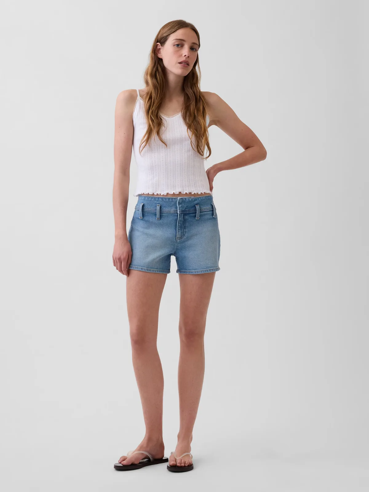 3 Low Rise Denim Shorts by Gap