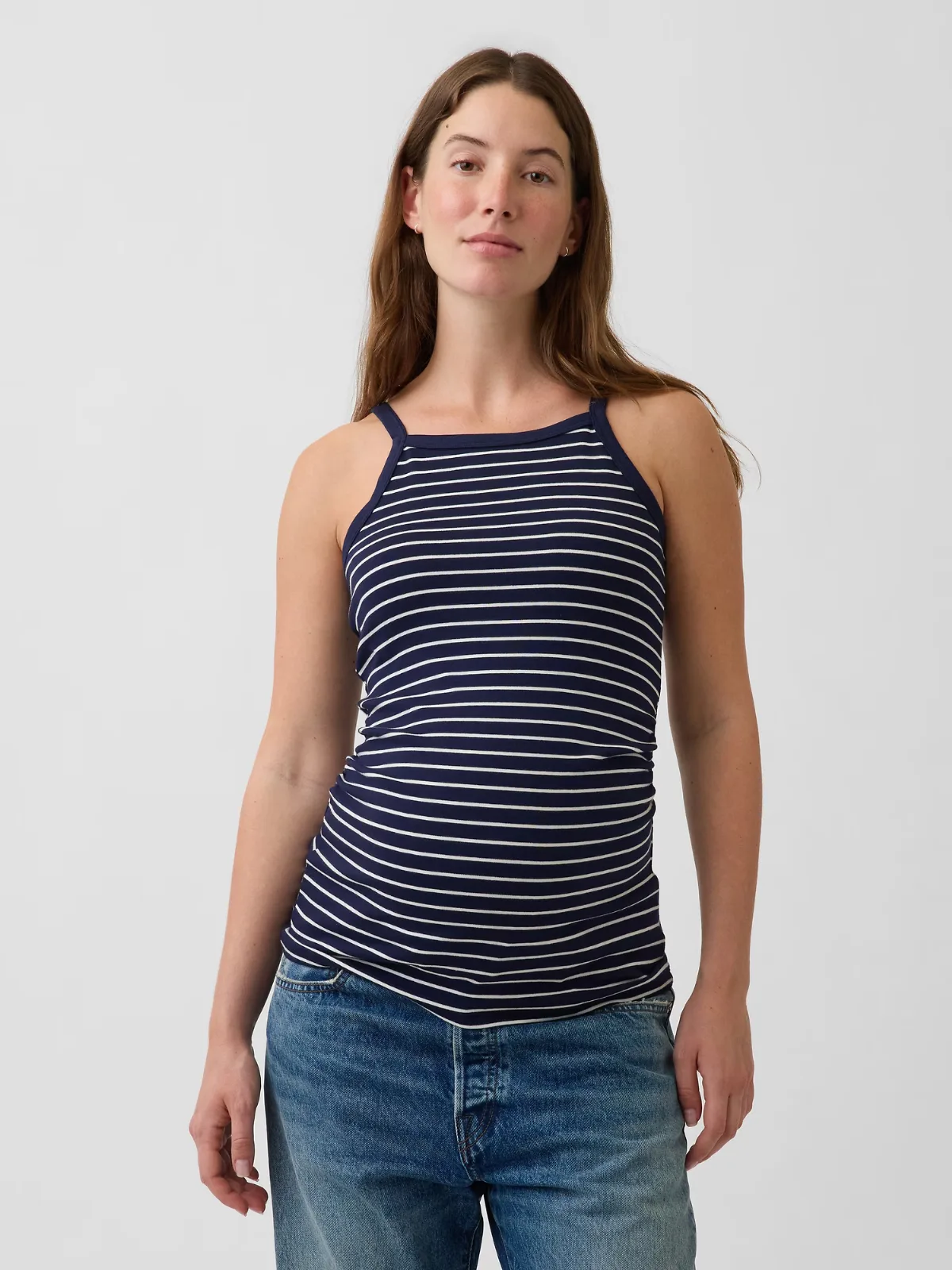 Maternity Modern Apron-Neck Tank Top by Gap