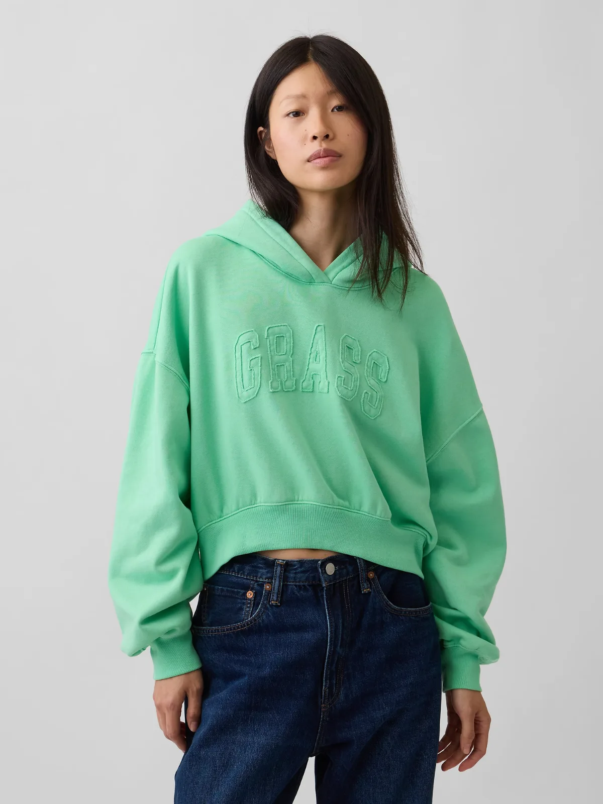 VintageSoft Logo Crop Hoodie by Gap
