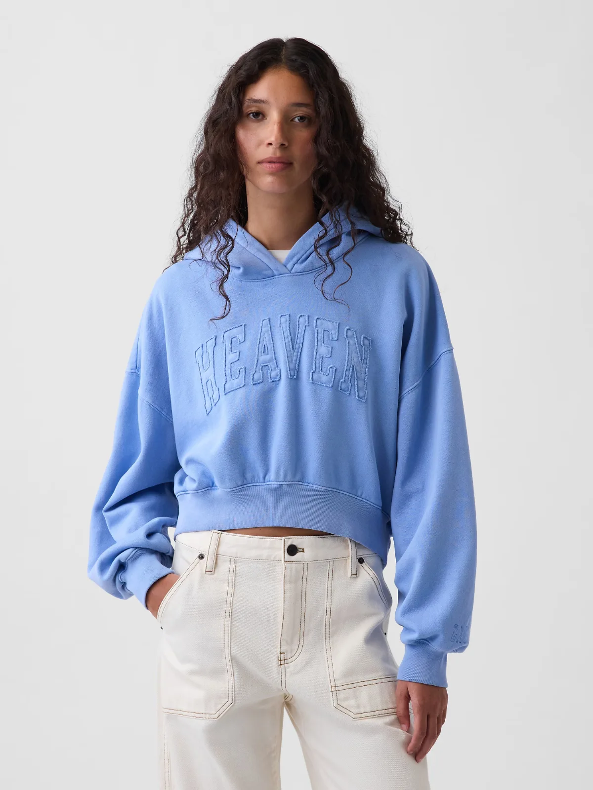 VintageSoft Logo Crop Hoodie by Gap
