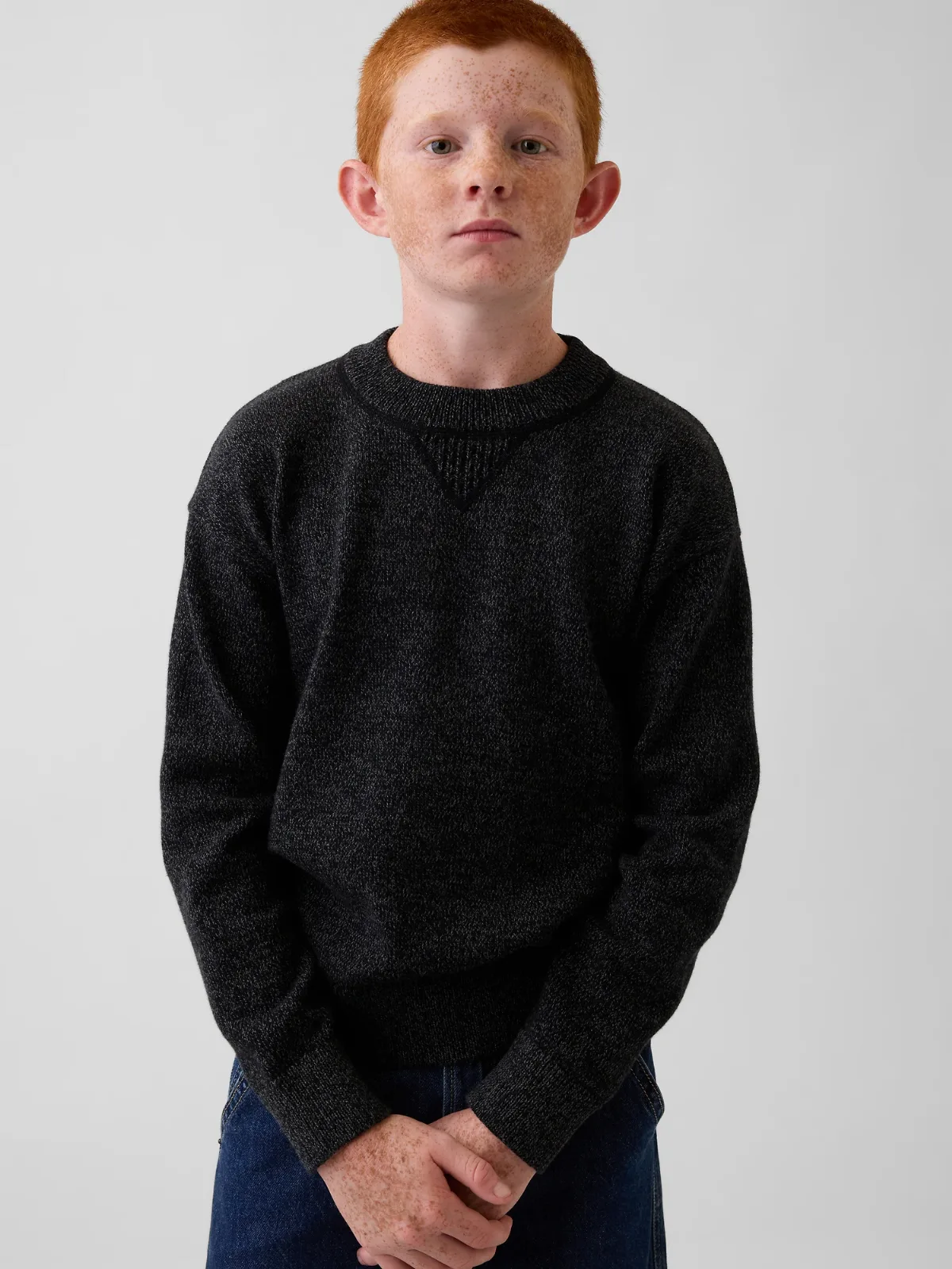 100% Cotton Relaxed Crew Sweater by Gap