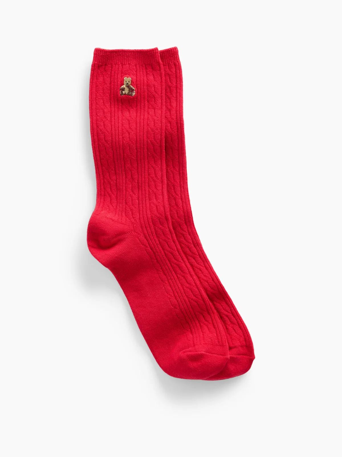 Brannan Bear Cable-Knit Crew Socks by Gap