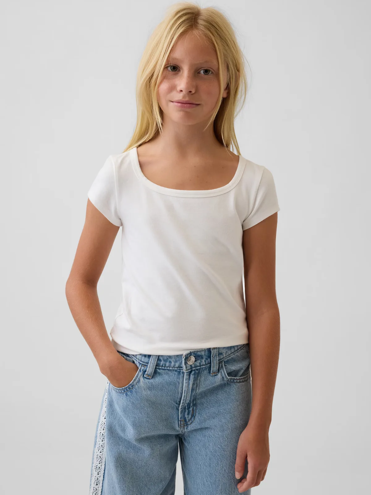 CloseKnit Jersey Square-Neck T-Shirt by Gap