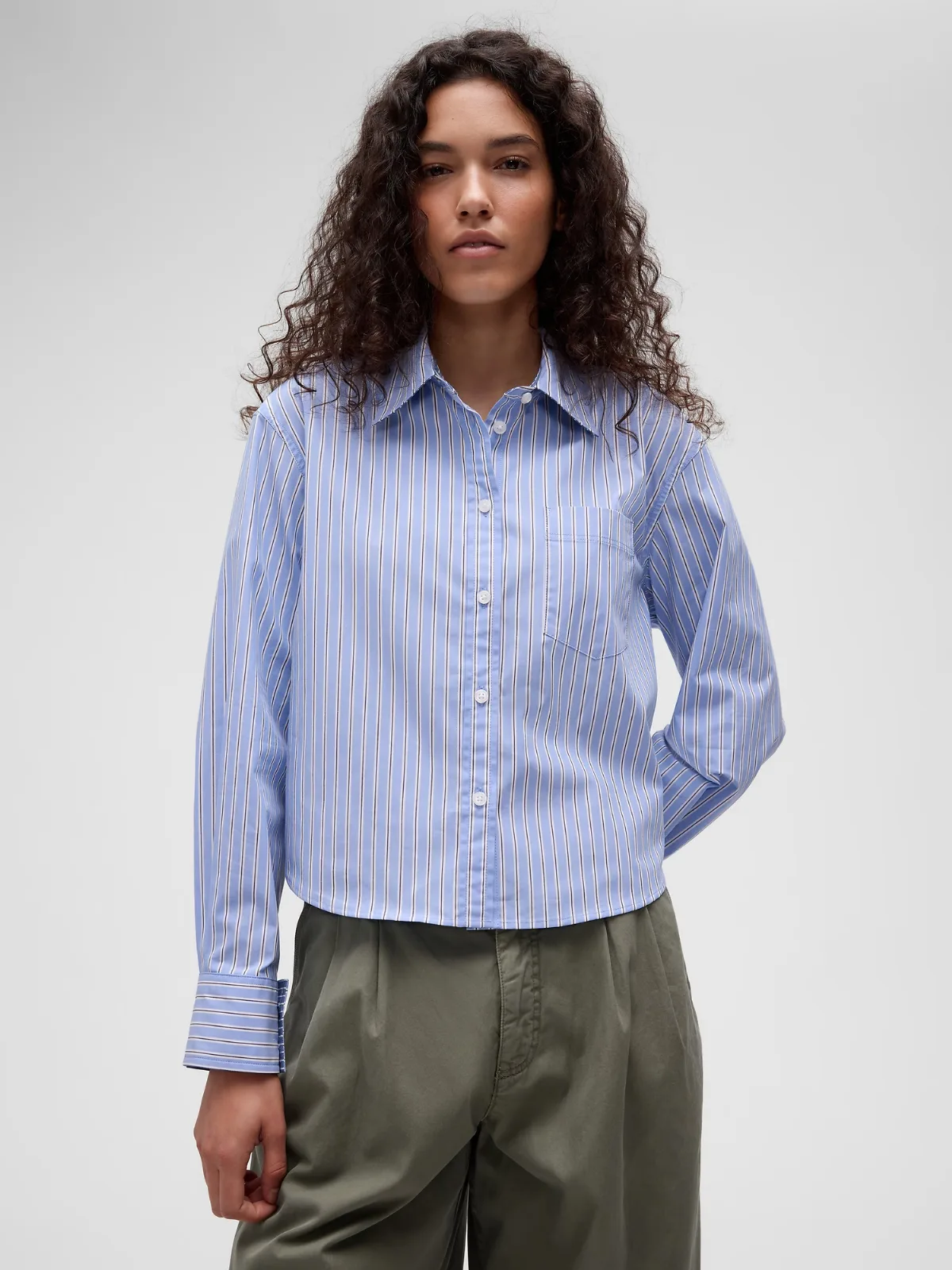 GapStudio Poplin Crop Shirt by Gap