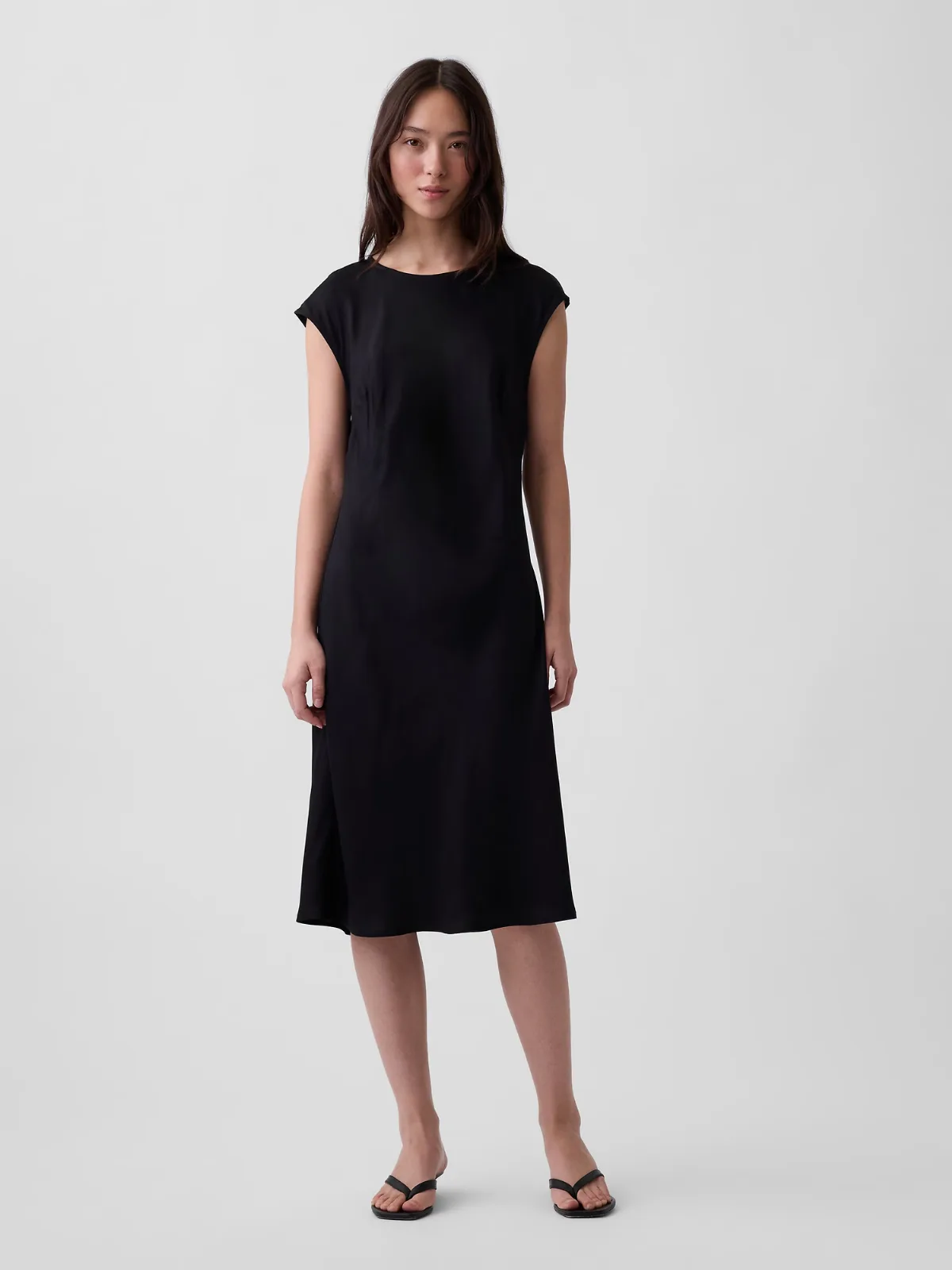Cap-Sleeve Knee-Length Dress by Gap
