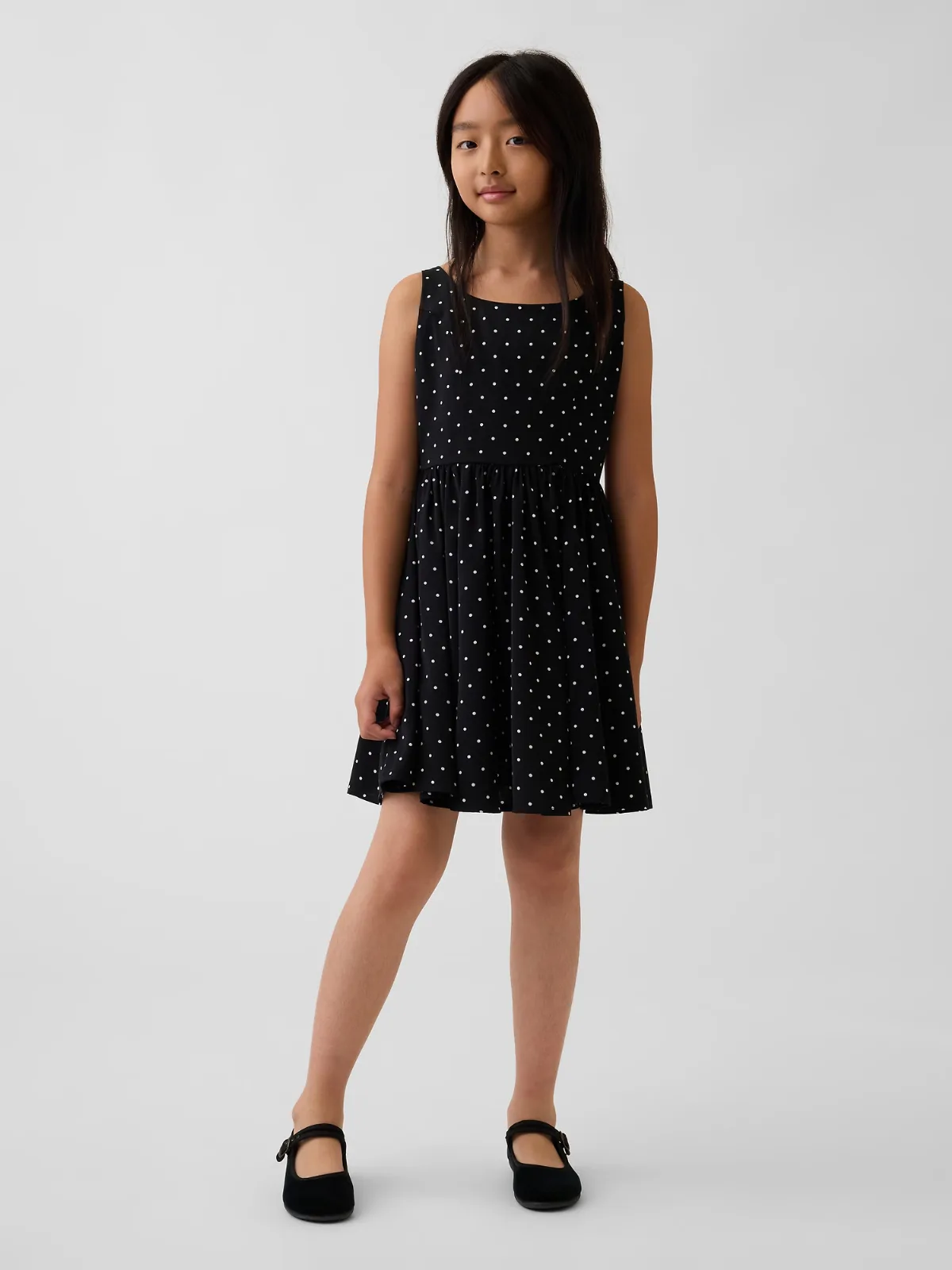 Satin Polka Dot Tank Dress by Gap