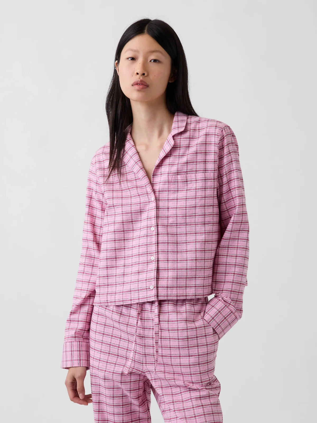 Flannel Crop PJ Shirt by Gap