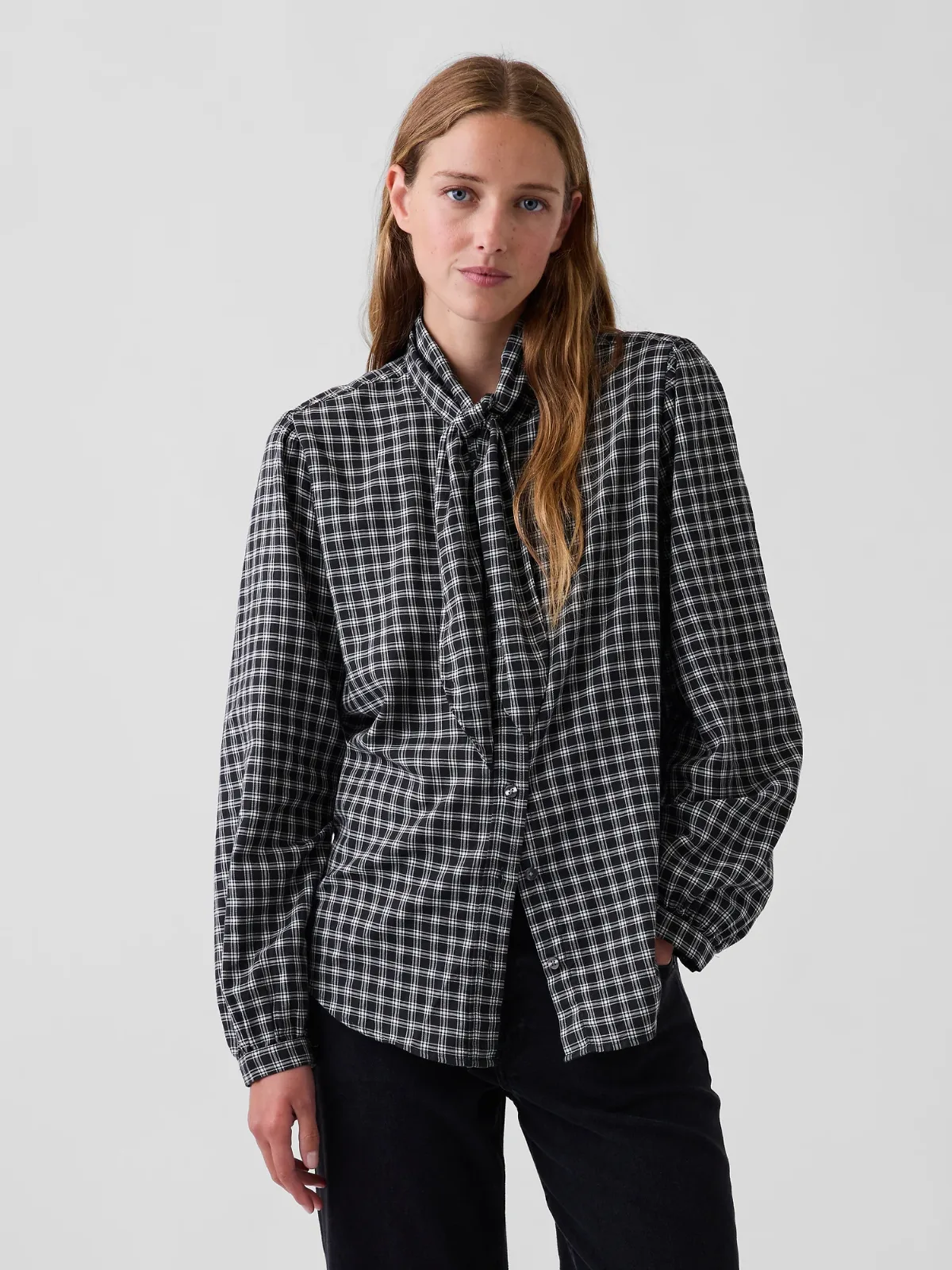 Tie-Neck Shirt