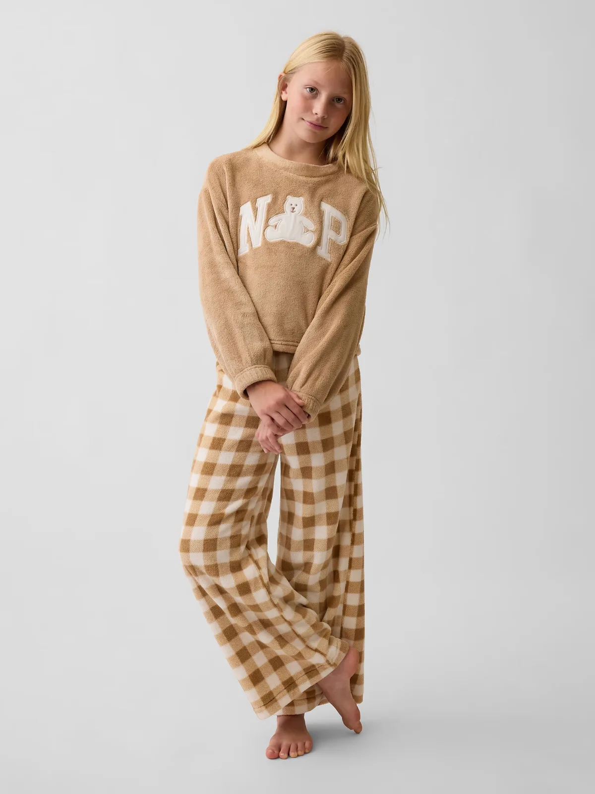 Recycled Sherpa NAP Logo PJ Top by Gap