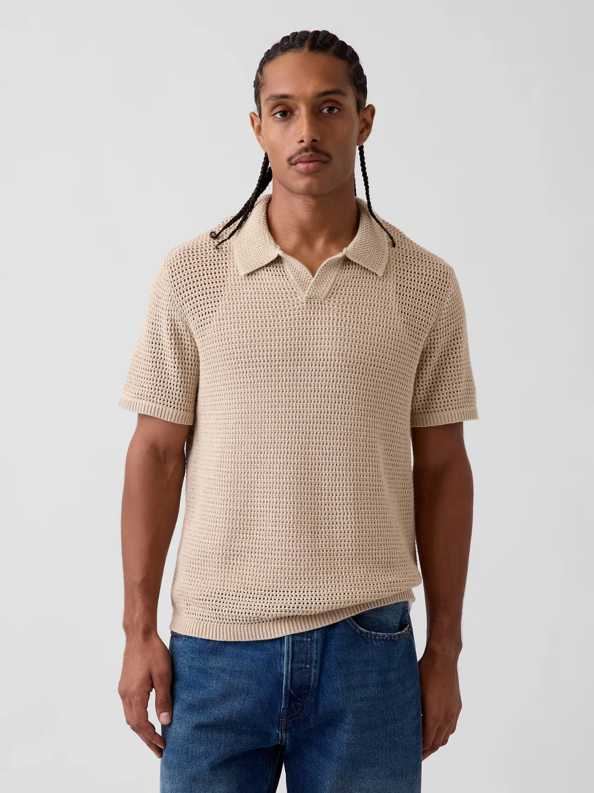 Mesh Polo Shirt Sweater Shirt by Gap