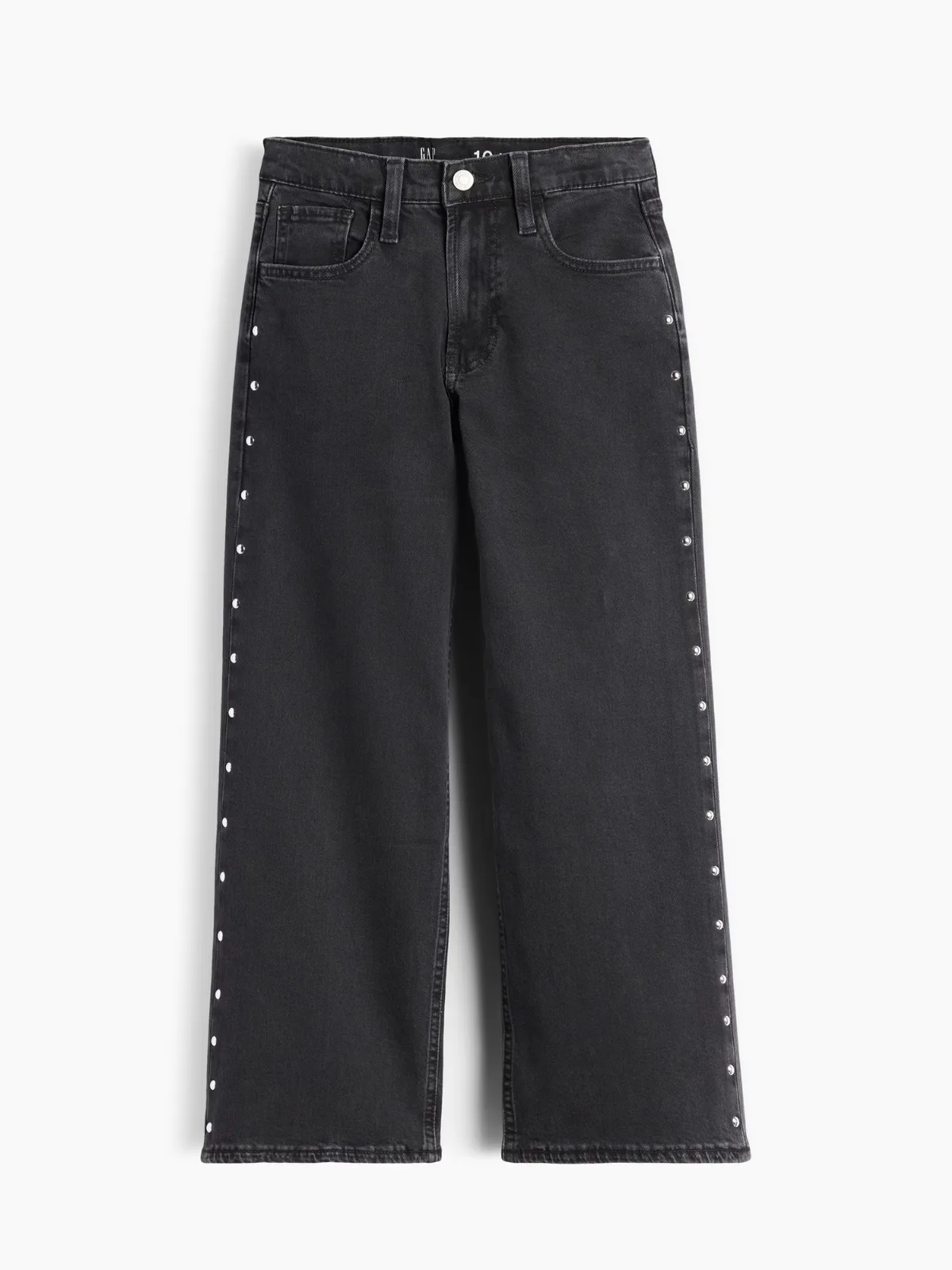 Low Rise Stride Studded Wide-Leg Jeans by Gap