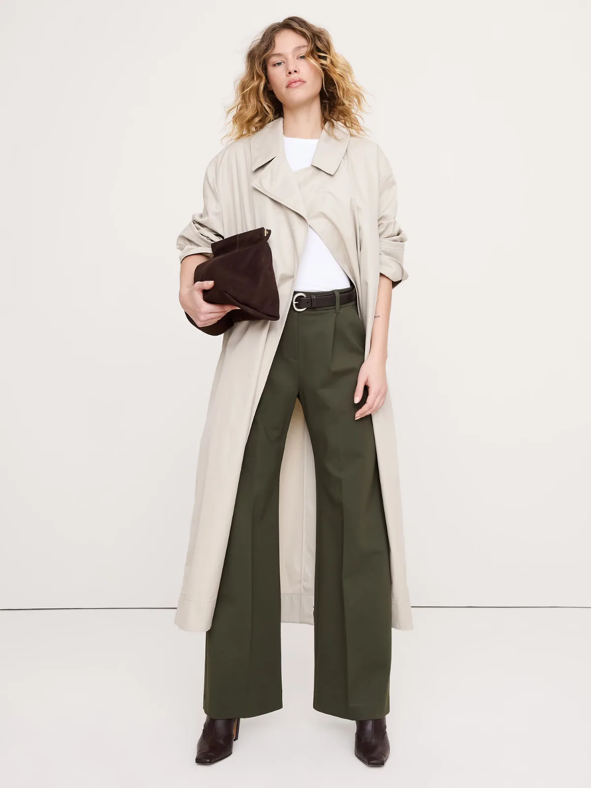 High-Rise Wide-Leg Drapey Ponte Pull-On Pant by Banana Republic