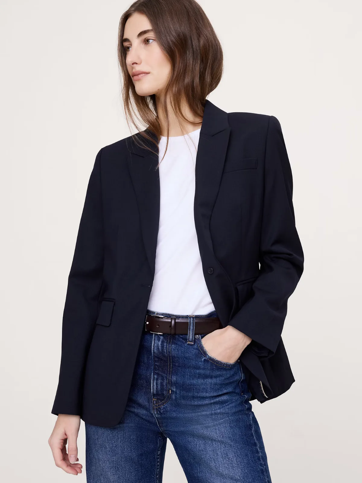 Slim Italian Lightweight Wool Blazer by Banana Republic