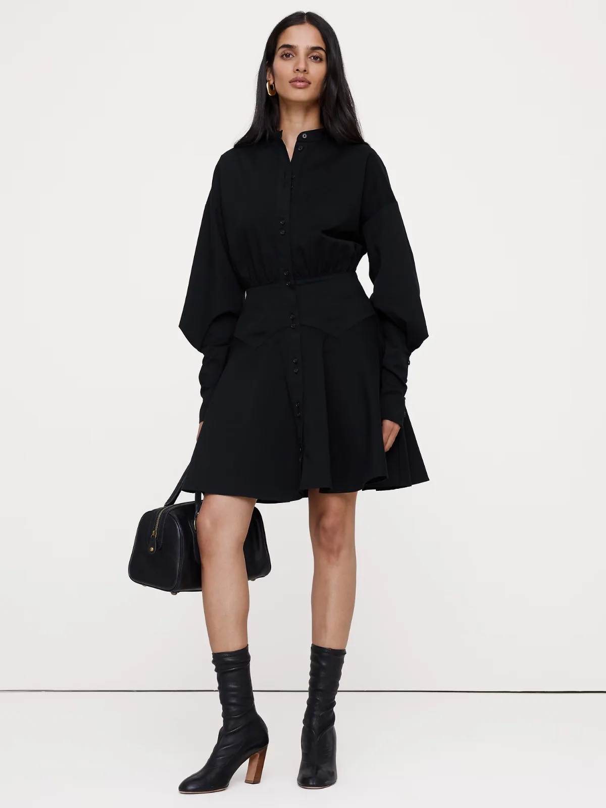 Gigot Sleeve Mini Dress by Banana Republic