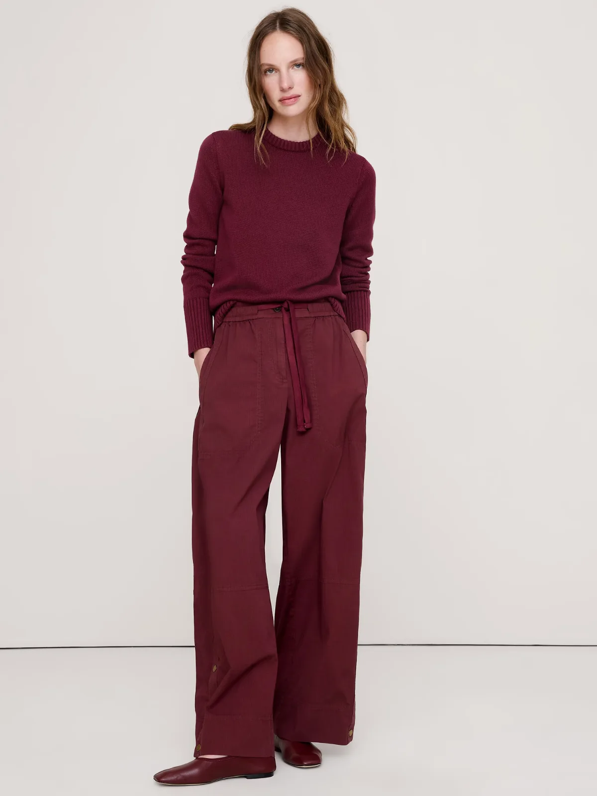 Larkspur Cotton-Silk Crew-Neck Sweater by Banana Republic