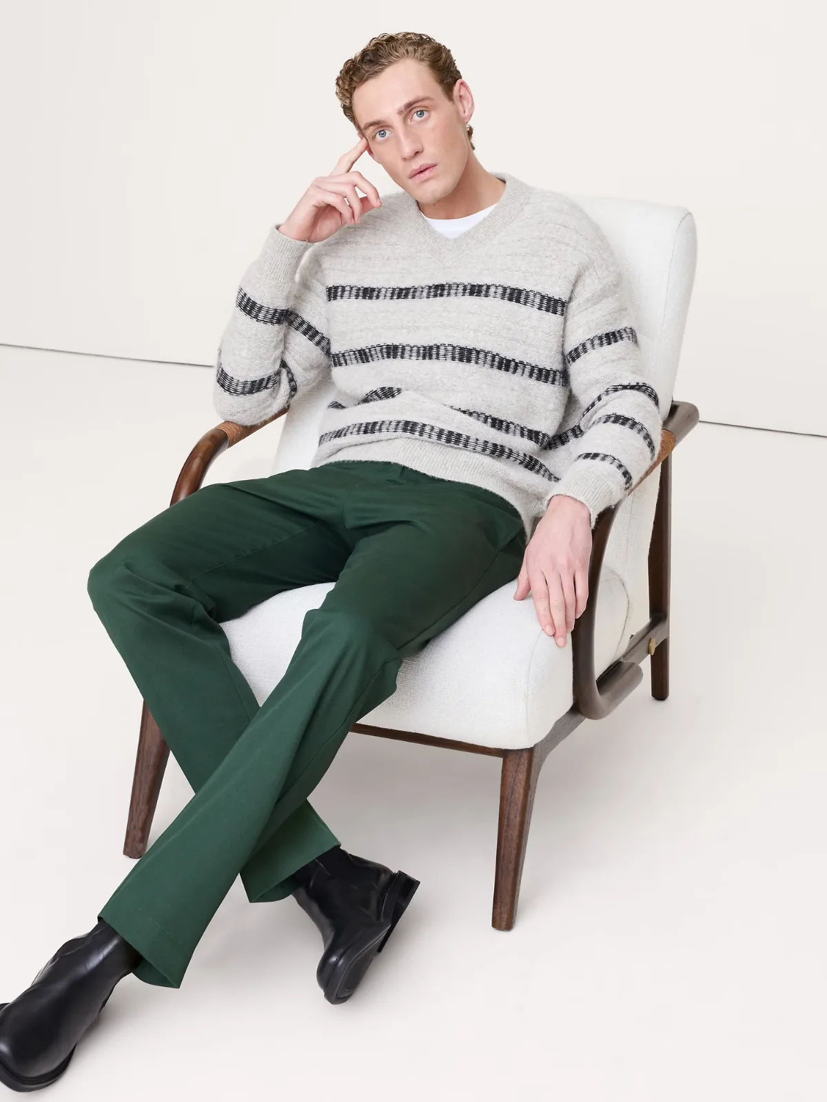 Straight Italian-Stretch Chino Pant by Banana Republic